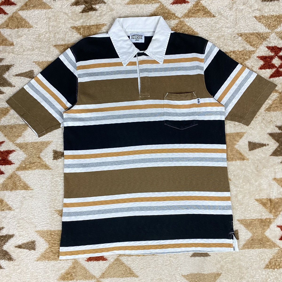 Stussy Vintage Stussy Polo Rugby Shirt Stripe Stussy Streetwear Size US M / EU 48-50 / 2 - 1 Thumbnail
