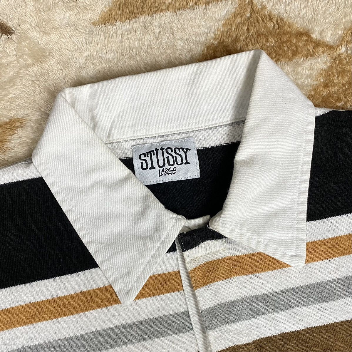 Stussy Vintage Stussy Polo Rugby Shirt Stripe Stussy Streetwear Size US M / EU 48-50 / 2 - 7 Thumbnail