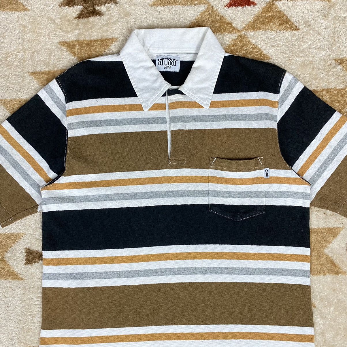 Stussy Vintage Stussy Polo Rugby Shirt Stripe Stussy Streetwear Size US M / EU 48-50 / 2 - 3 Thumbnail