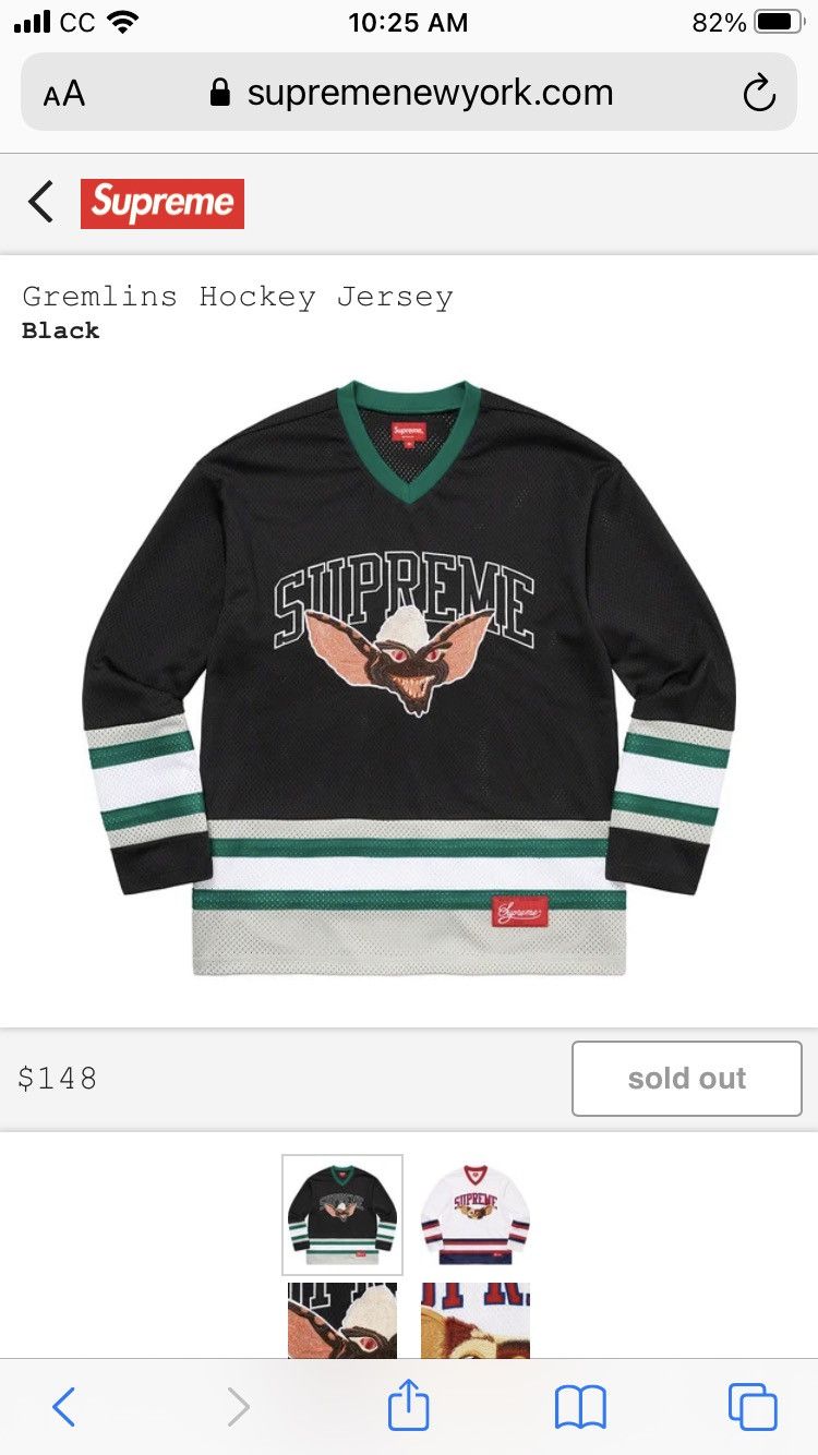 Supreme Gremlins Hockey Jersey Black for Men