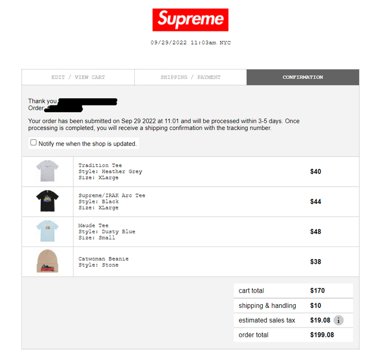 Supreme Supreme Maude Tee - Dusty Blue - Small | Grailed