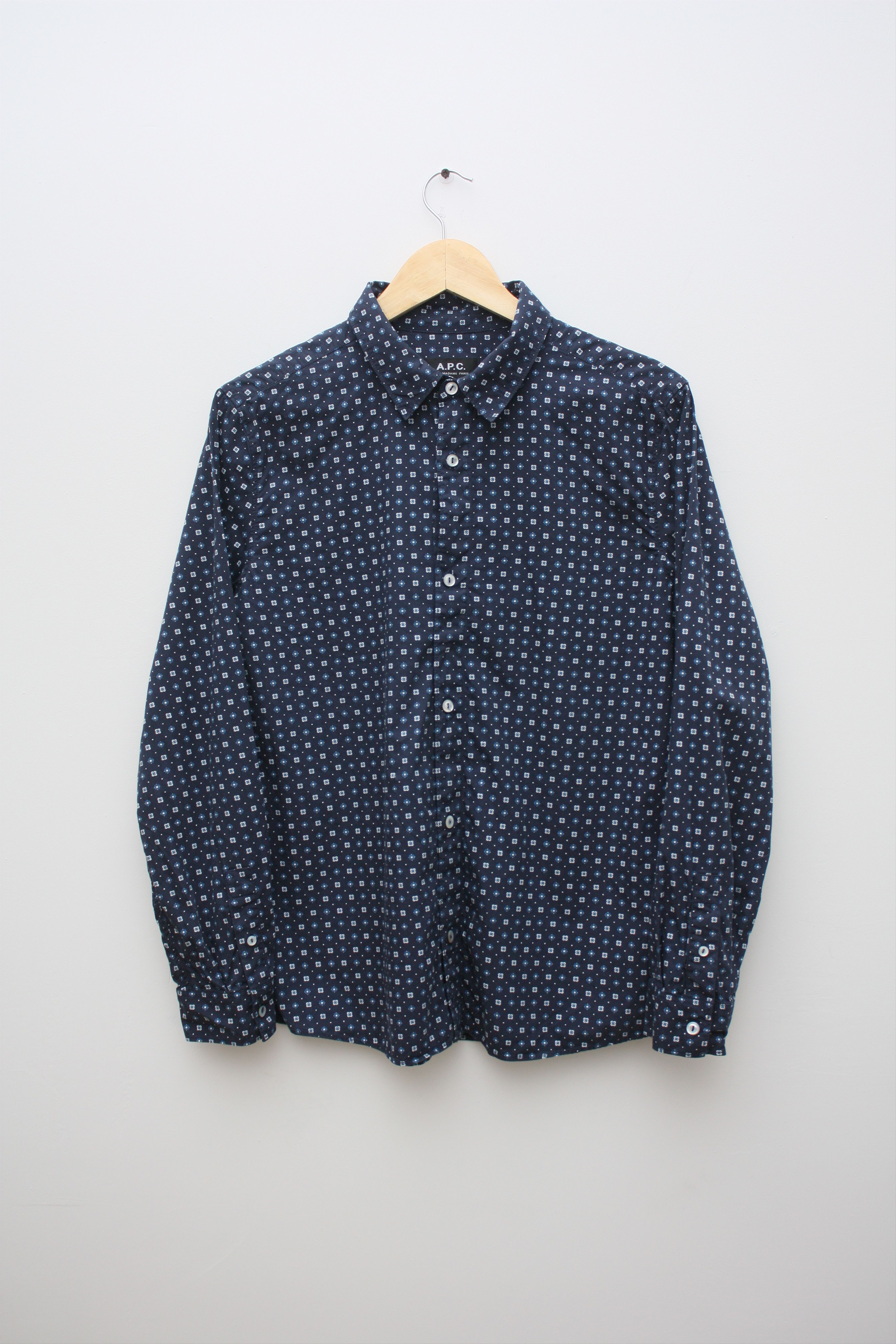 A.P.C. A.P.C. Navy Long Sleeve Women's Shirt Size 42 Size M / US 6-8 / IT 42-44 - 2 Thumbnail