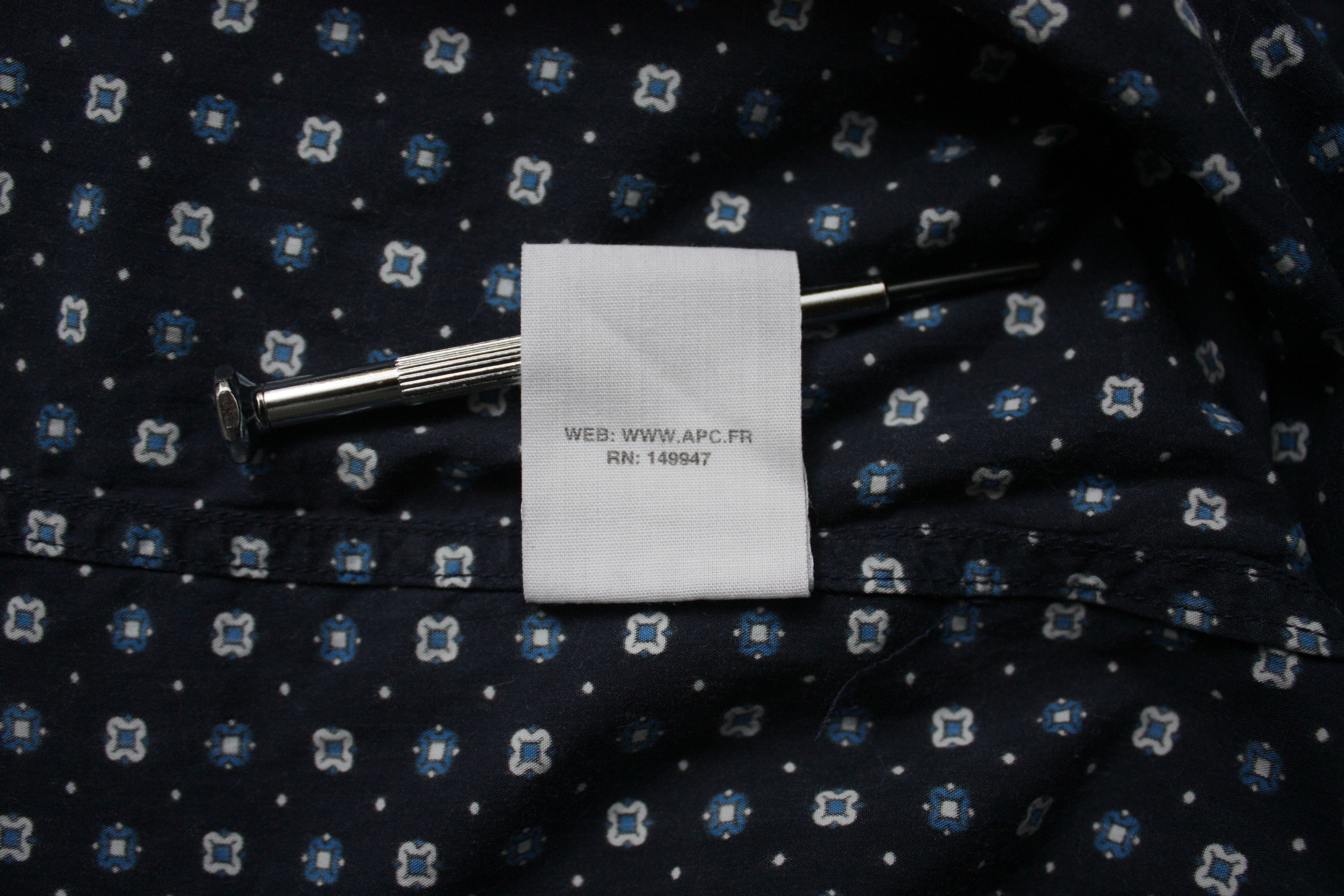 A.P.C. A.P.C. Navy Long Sleeve Women's Shirt Size 42 Size M / US 6-8 / IT 42-44 - 5 Thumbnail