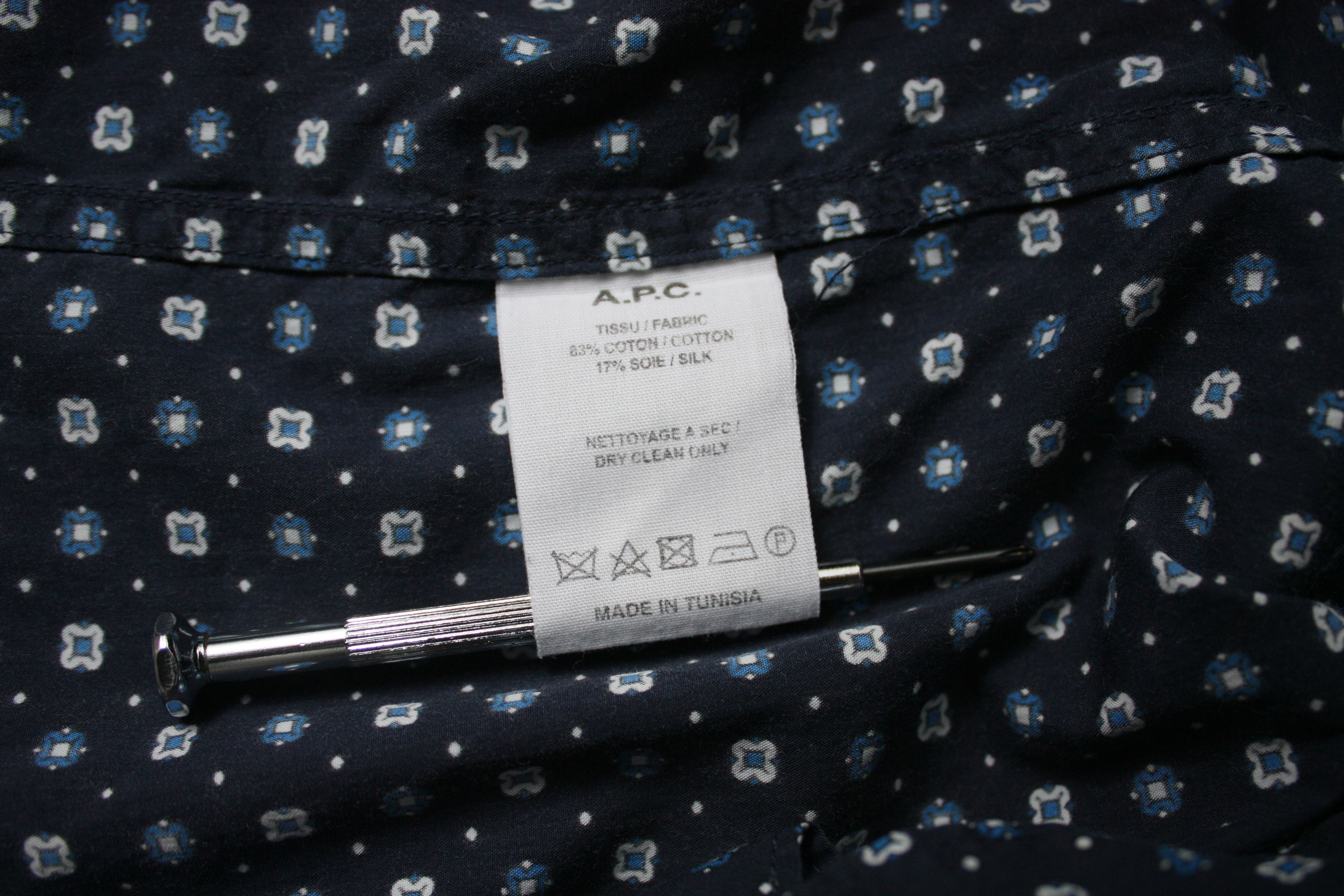 A.P.C. A.P.C. Navy Long Sleeve Women's Shirt Size 42 Size M / US 6-8 / IT 42-44 - 4 Thumbnail