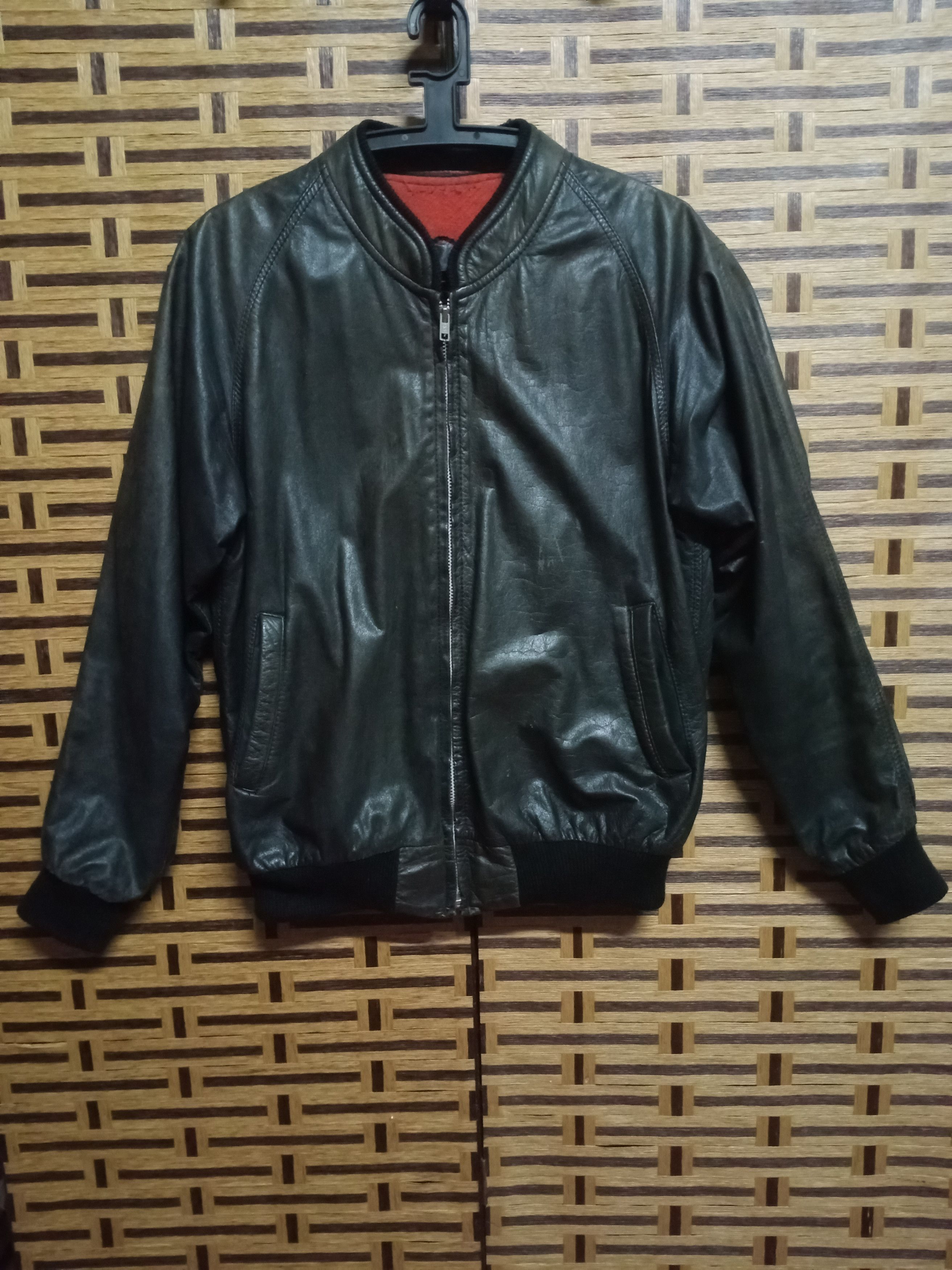 Sansuri leather sports wear jacket
