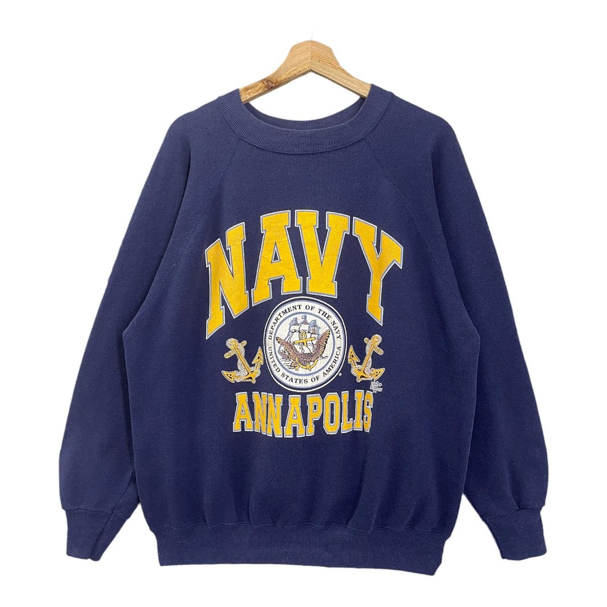 Buzz Rickson's Vintage 90s US Navy Big Logo Crewneck Sweatshirt Size L Size US L / EU 52-54 / 3 - 3 Thumbnail