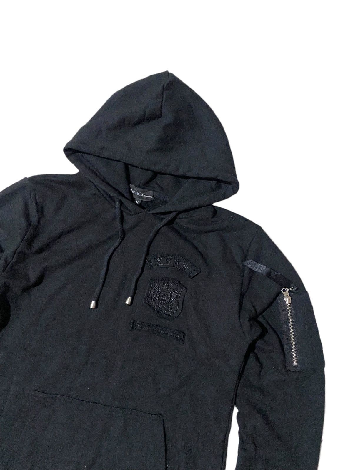 In The Attic × Japanese Brand Vintage In The Attic Homme All Black Hoodie Size S / US 4 / IT 40 - 3 Thumbnail