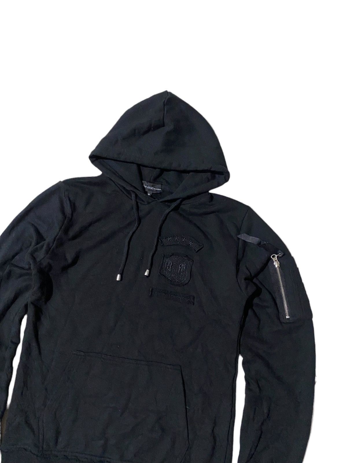 In The Attic × Japanese Brand Vintage In The Attic Homme All Black Hoodie Size S / US 4 / IT 40 - 2 Thumbnail