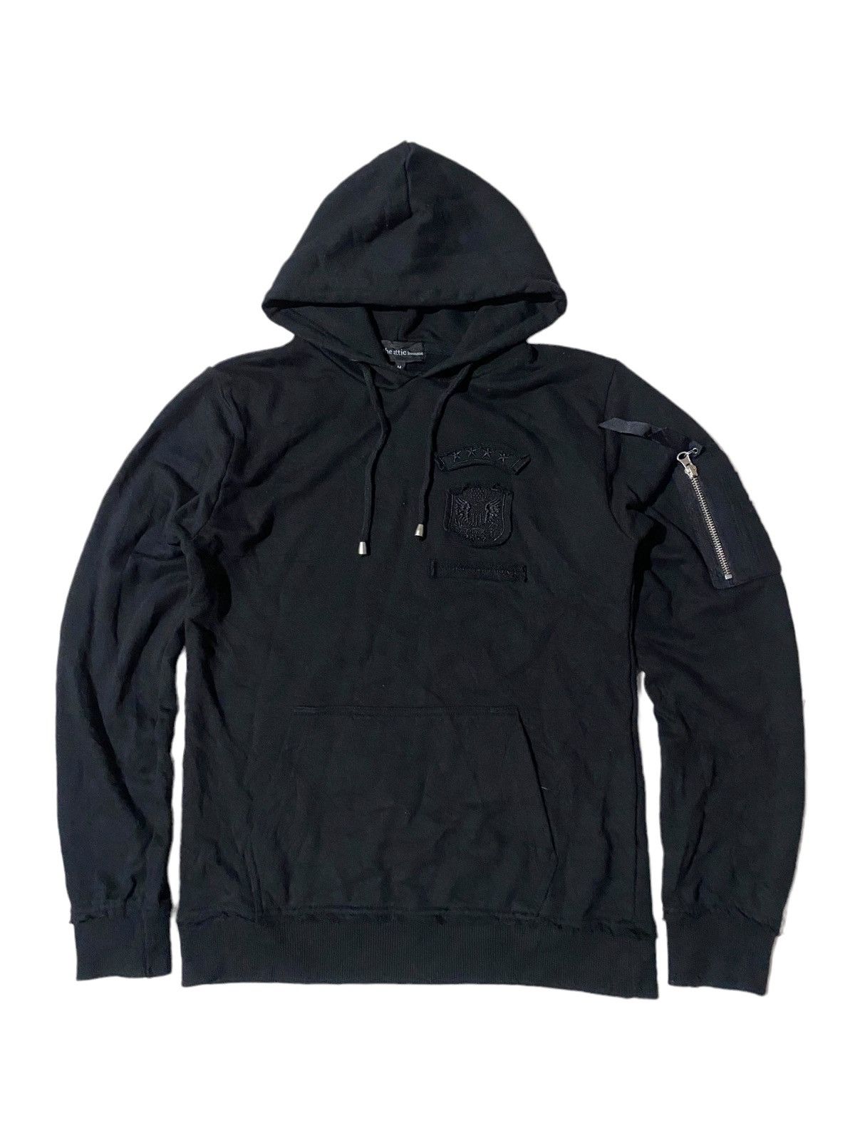 In The Attic × Japanese Brand Vintage In The Attic Homme All Black Hoodie Size S / US 4 / IT 40 - 1 Thumbnail