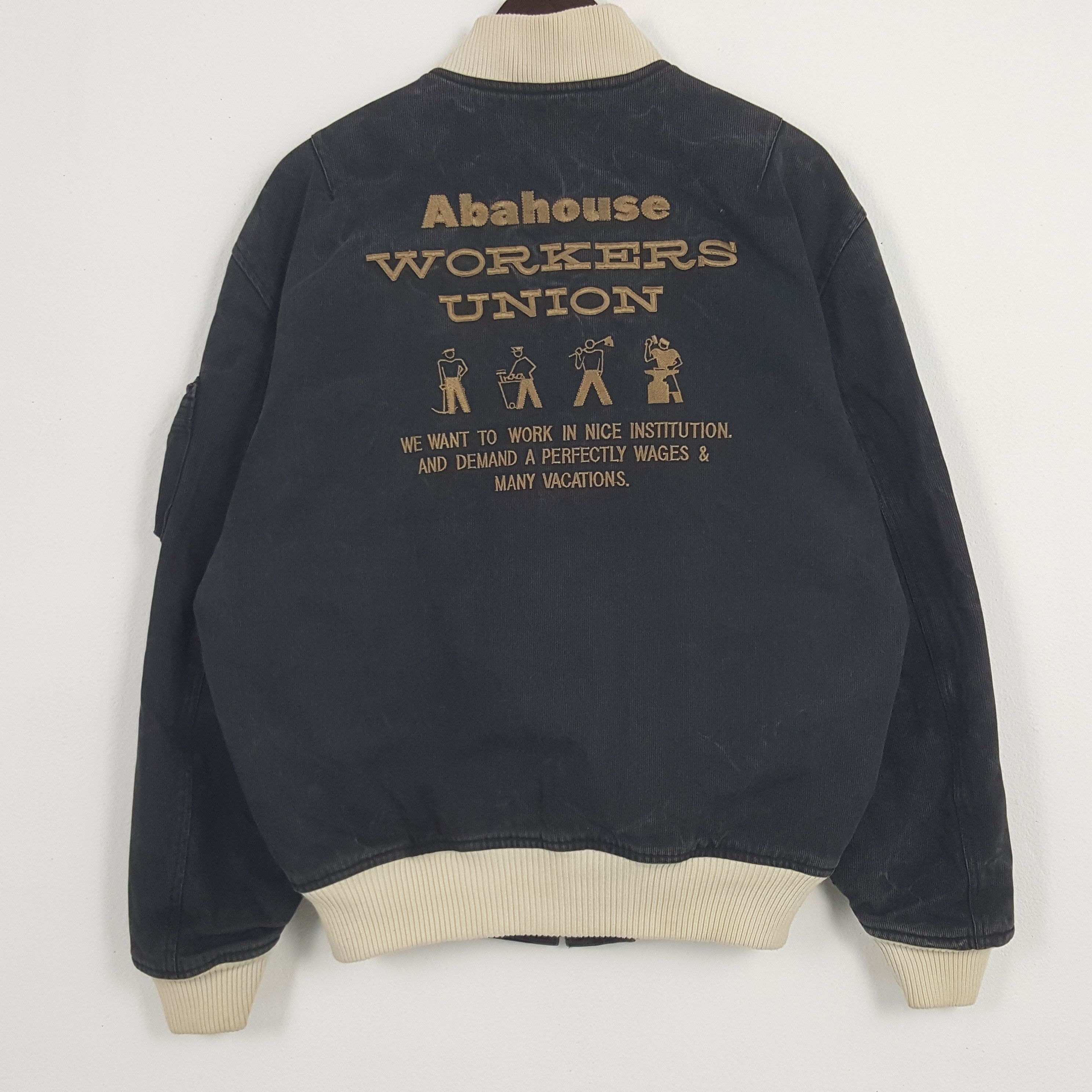 Vintage Vintage Abahouse Workers Union Bomber Jacket | Grailed