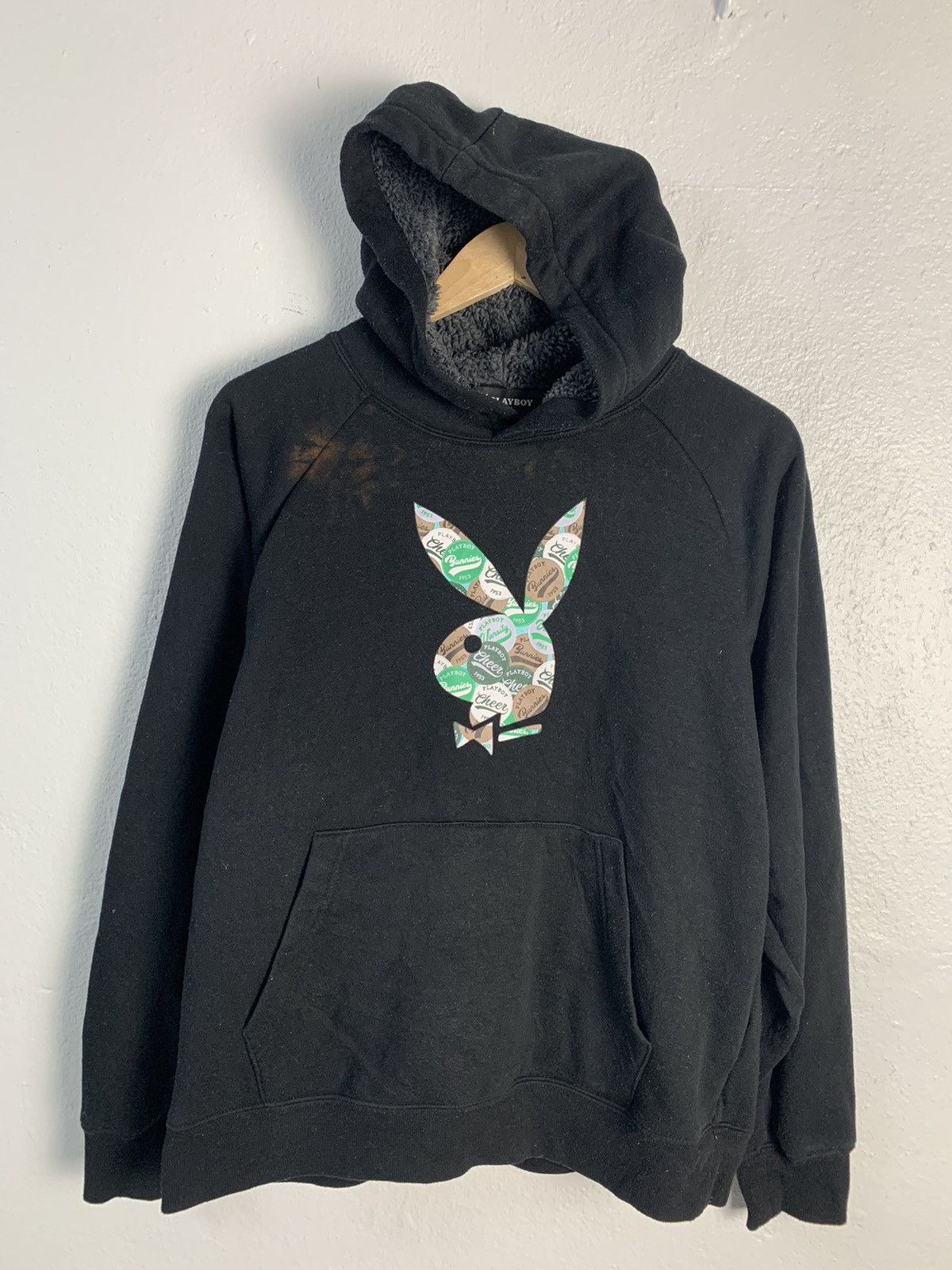 image of Playboy Big Logo Hoodie in Black, Men's (Size Medium)