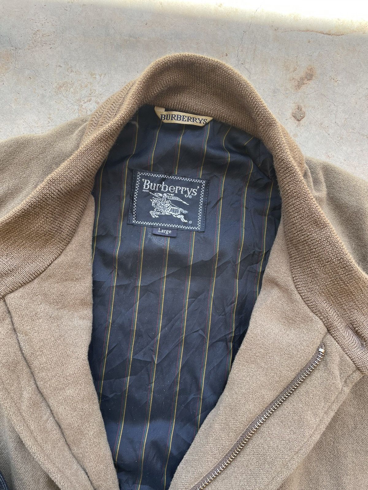 Burberry BURBERRY SWEATER WOOL HARRINGTON STYLE Size US L / EU 52-54 / 3 - 6 Thumbnail