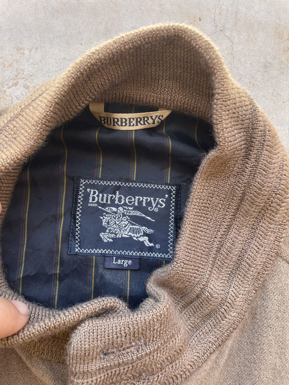 Burberry BURBERRY SWEATER WOOL HARRINGTON STYLE Size US L / EU 52-54 / 3 - 5 Thumbnail