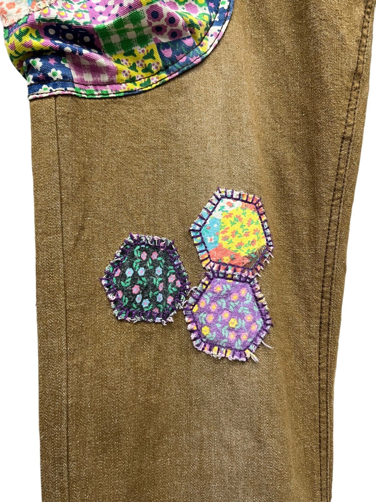 Art Comes First Art Cargo Patchwork Style Drawstring Stretch Denim Flare Size 30" / US 8 / IT 44 - 8 Thumbnail