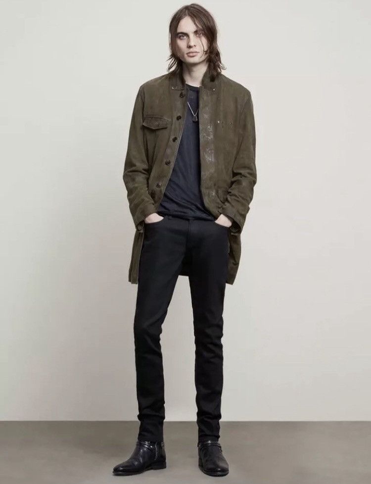 John Varvatos 3/4 garment washed leather jacket. EU 48 USA 38 Size US M / EU 48-50 / 2 - 7 Thumbnail