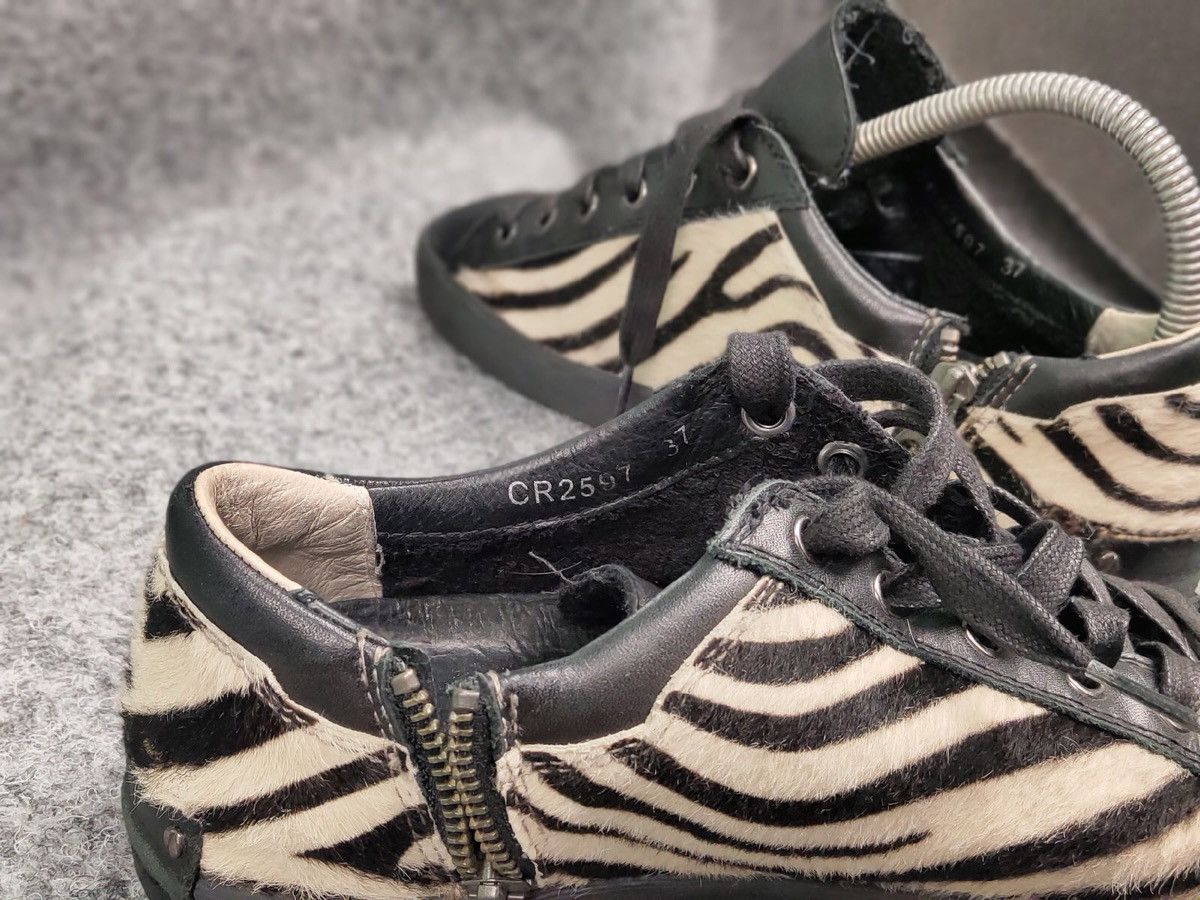 Crime London Crime London exclusive shoes Zebra leather unisex Sneakers Size US 5.5 / EU 38 - 18 Thumbnail