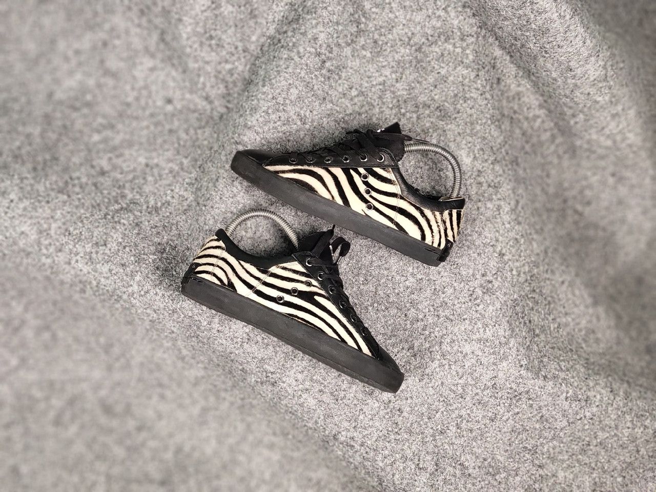 Crime London Crime London exclusive shoes Zebra leather unisex Sneakers Size US 5.5 / EU 38 - 1 Thumbnail