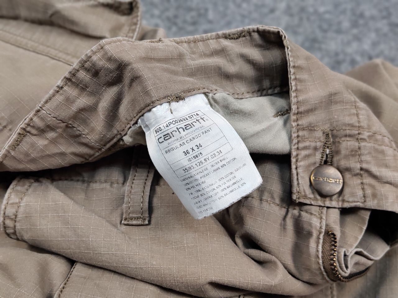 Carhartt Vintage Carhartt WIP Regular Cargo Beige Pants Travis Scott Size US 36 / EU 52 - 18 Thumbnail
