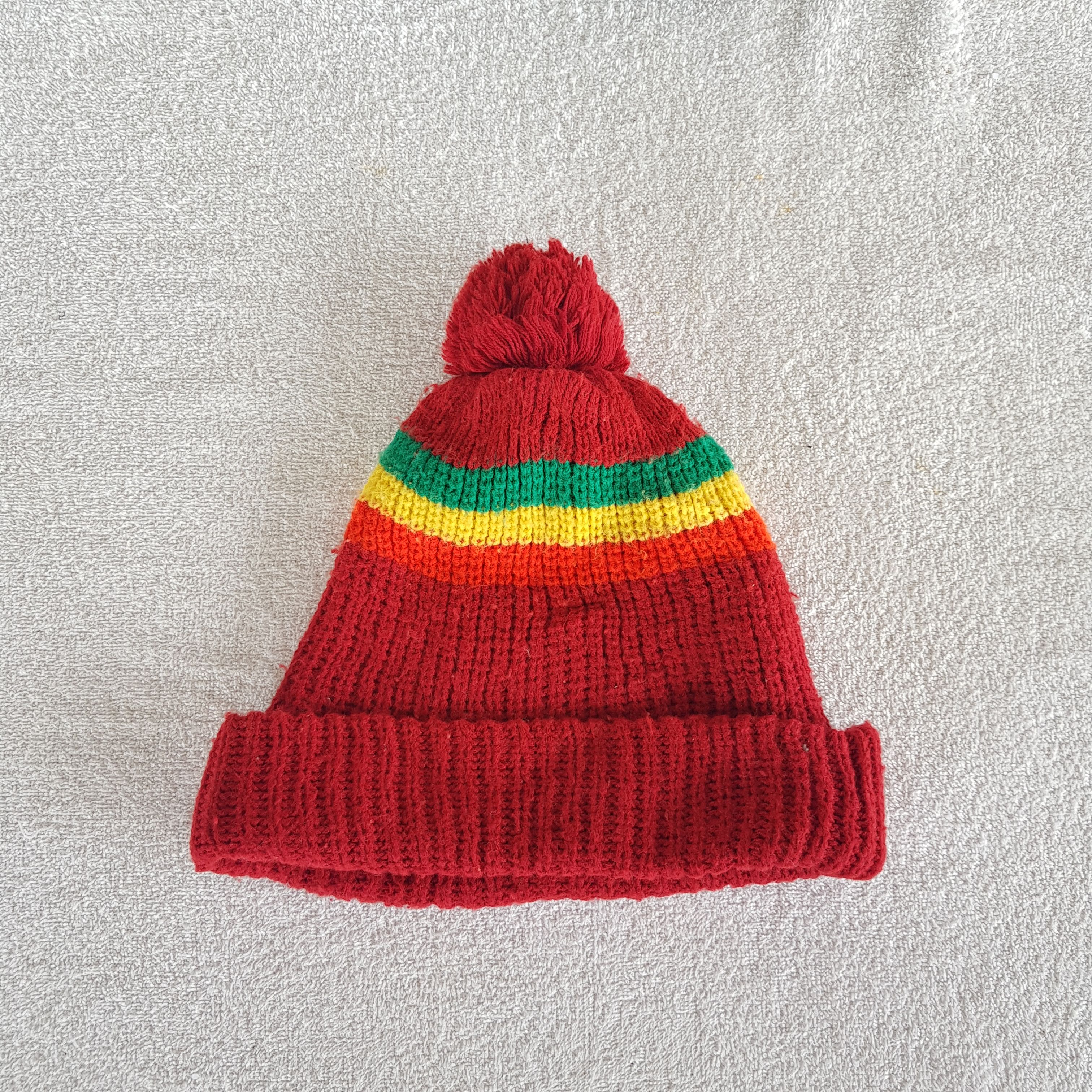 Japanese Brand Unknown Multicolor Rainbow Beanie Snow Cap Japanese Hats Size ONE SIZE - 5 Thumbnail