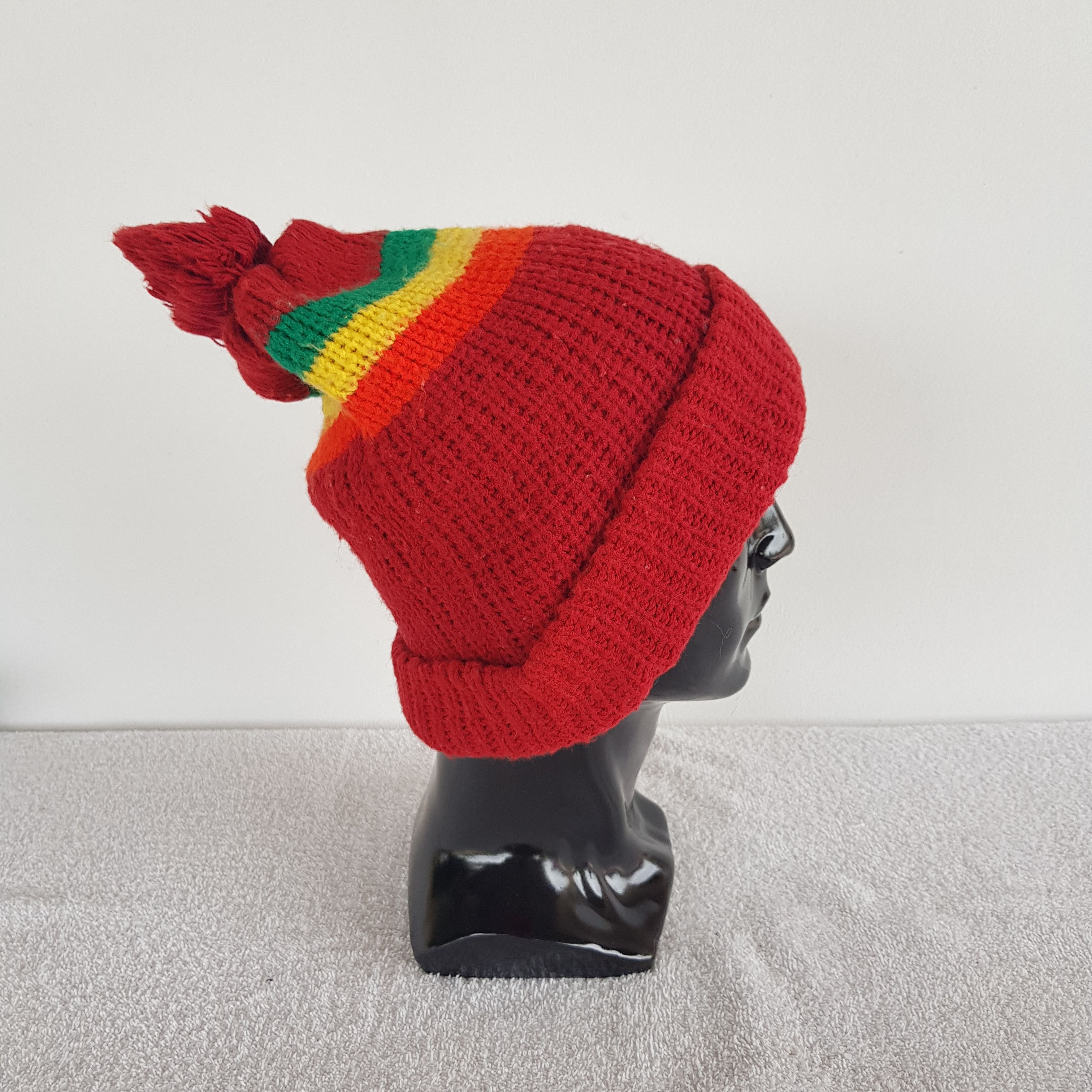 Japanese Brand Unknown Multicolor Rainbow Beanie Snow Cap Japanese Hats Size ONE SIZE - 3 Thumbnail