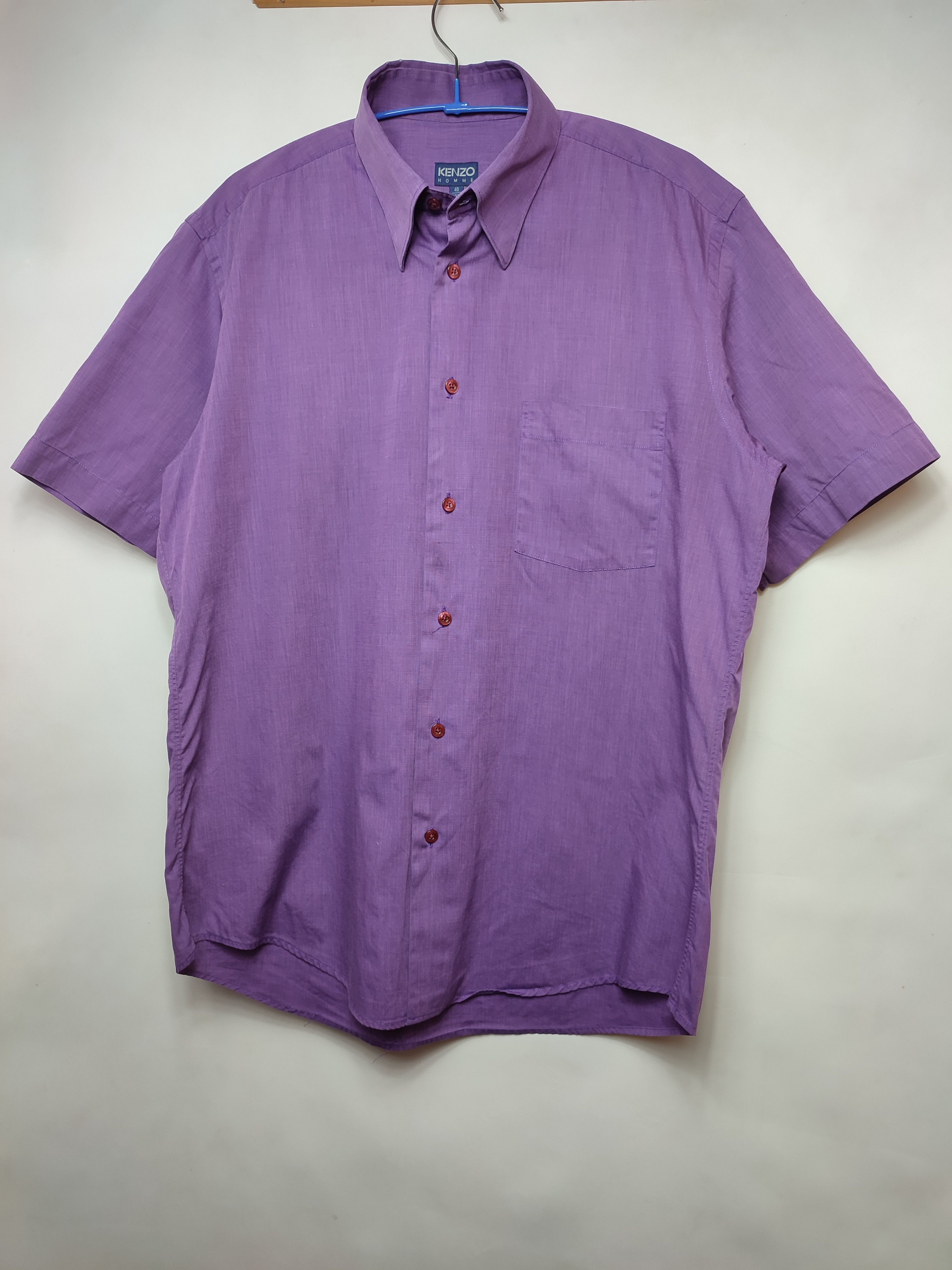 Designer Kenzo Homme Purple Short sleeve shirt Size US M / EU 48-50 / 2 - 8 Thumbnail