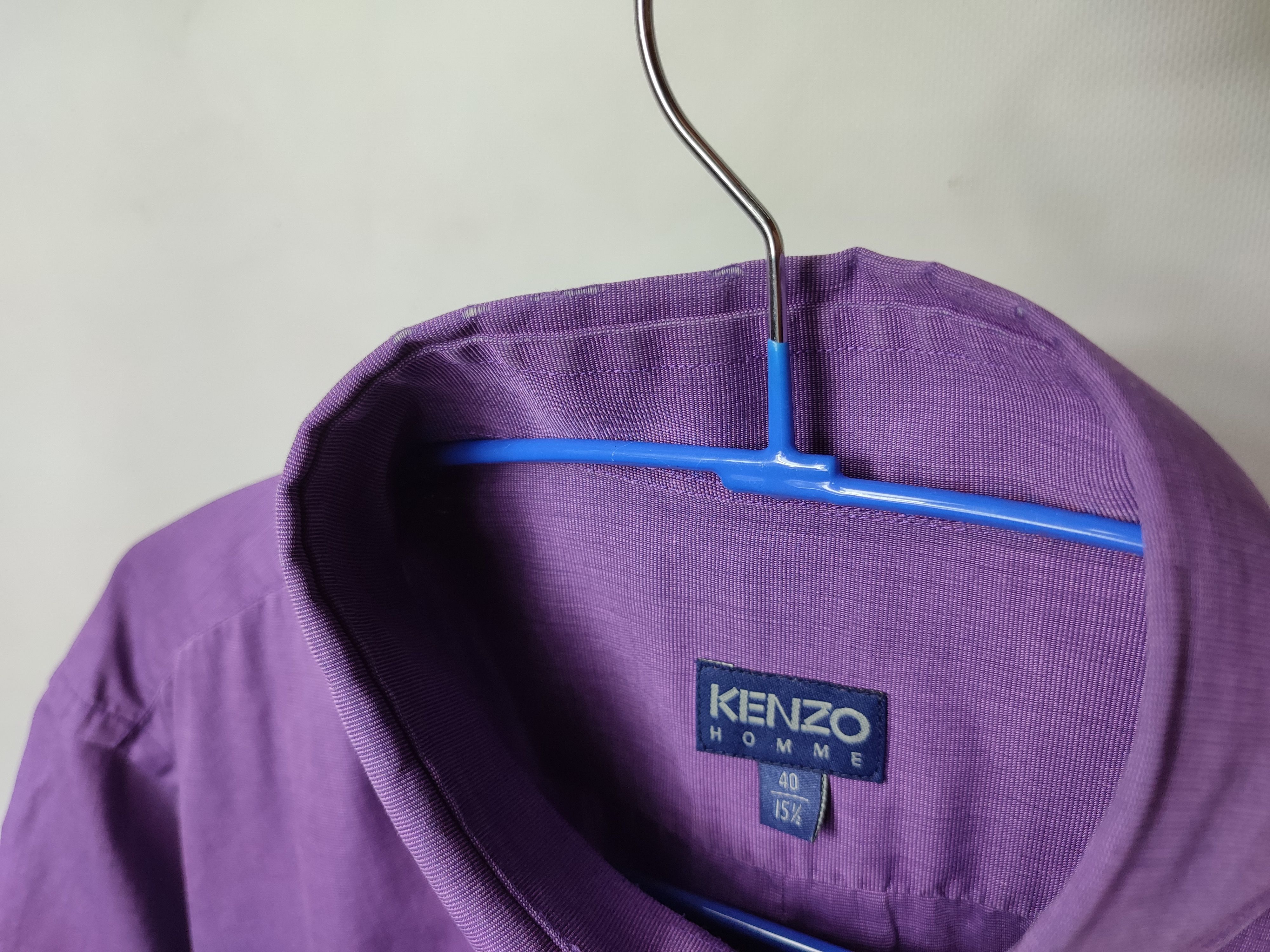 Designer Kenzo Homme Purple Short sleeve shirt Size US M / EU 48-50 / 2 - 3 Thumbnail