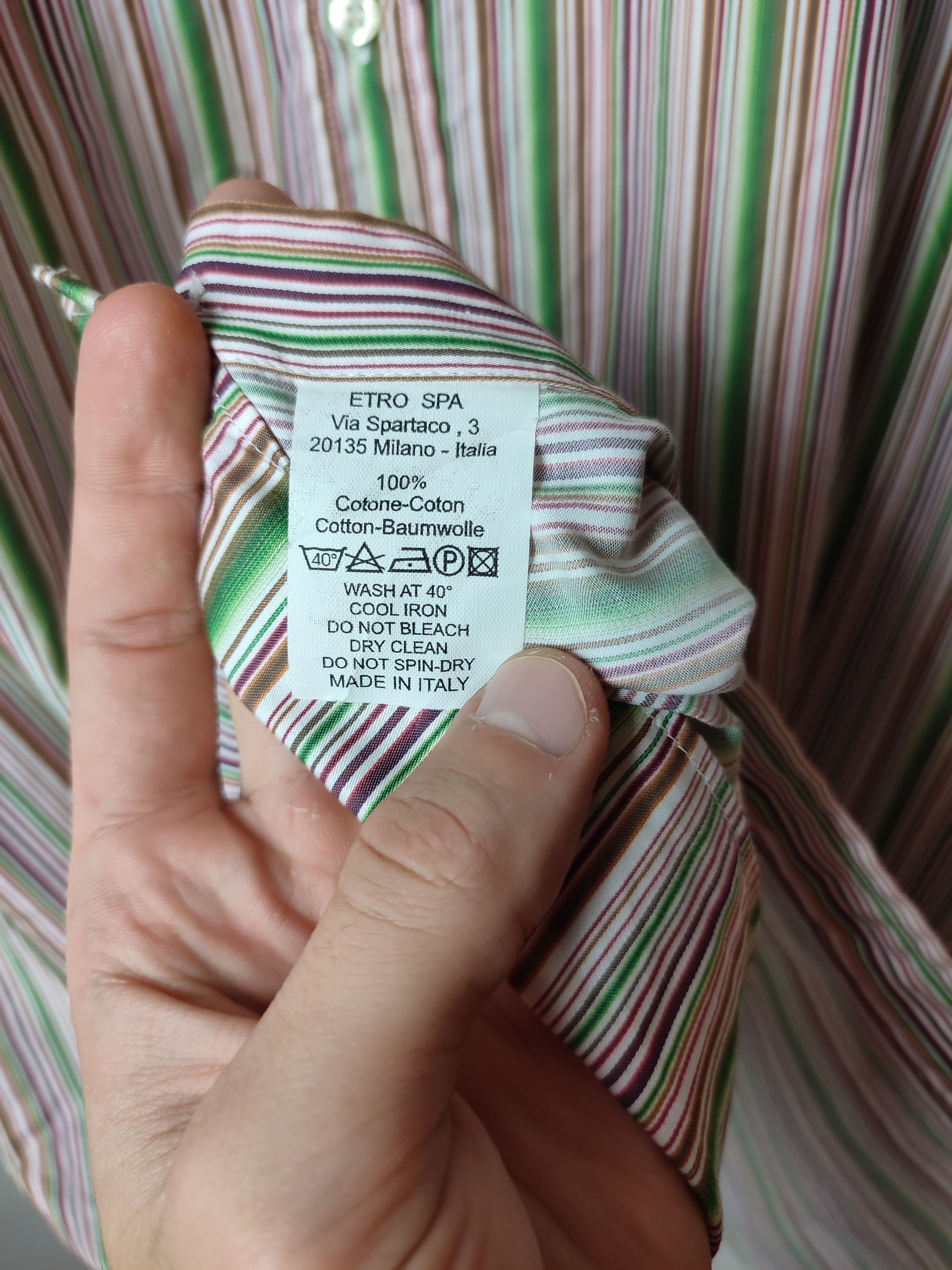 Designer Etro striped shirt Size US XL / EU 56 / 4 - 5 Thumbnail