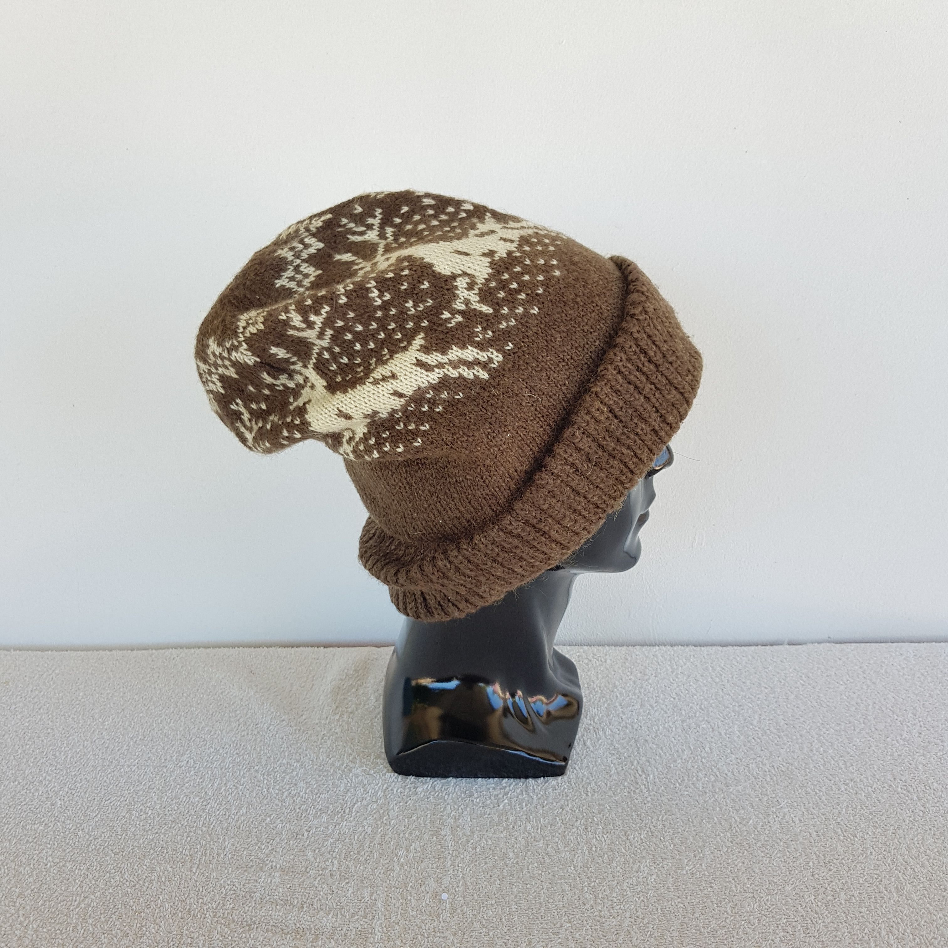 Japanese Brand × Vintage Vintage Unknown Japanese Hats Knitted Crochet Beanie Size ONE SIZE - 3 Thumbnail