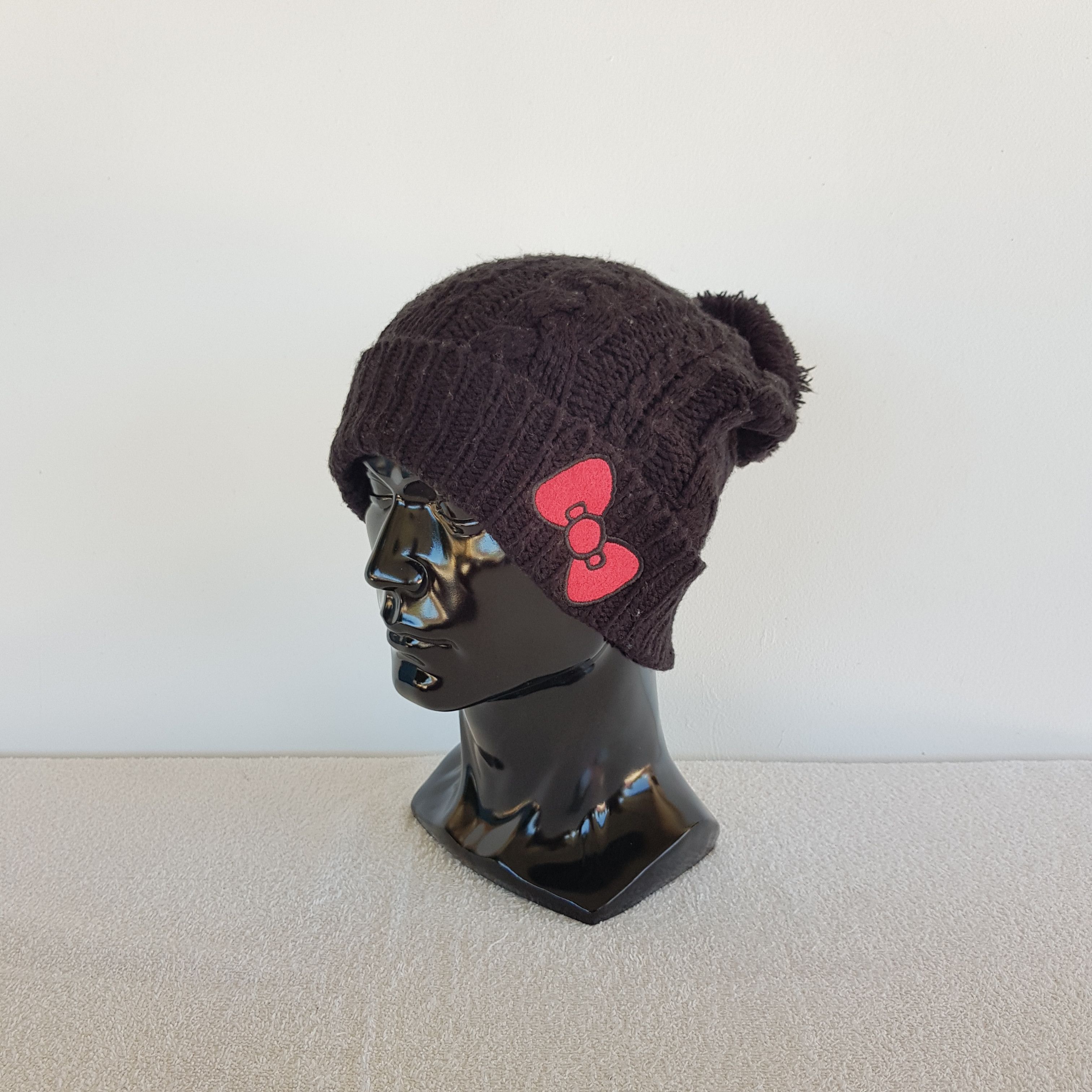 Japanese Brand × Vintage Vintage Helo Kitty Beanie Snow Cap Knitted Pom Pom Hats Size ONE SIZE - 1 Thumbnail