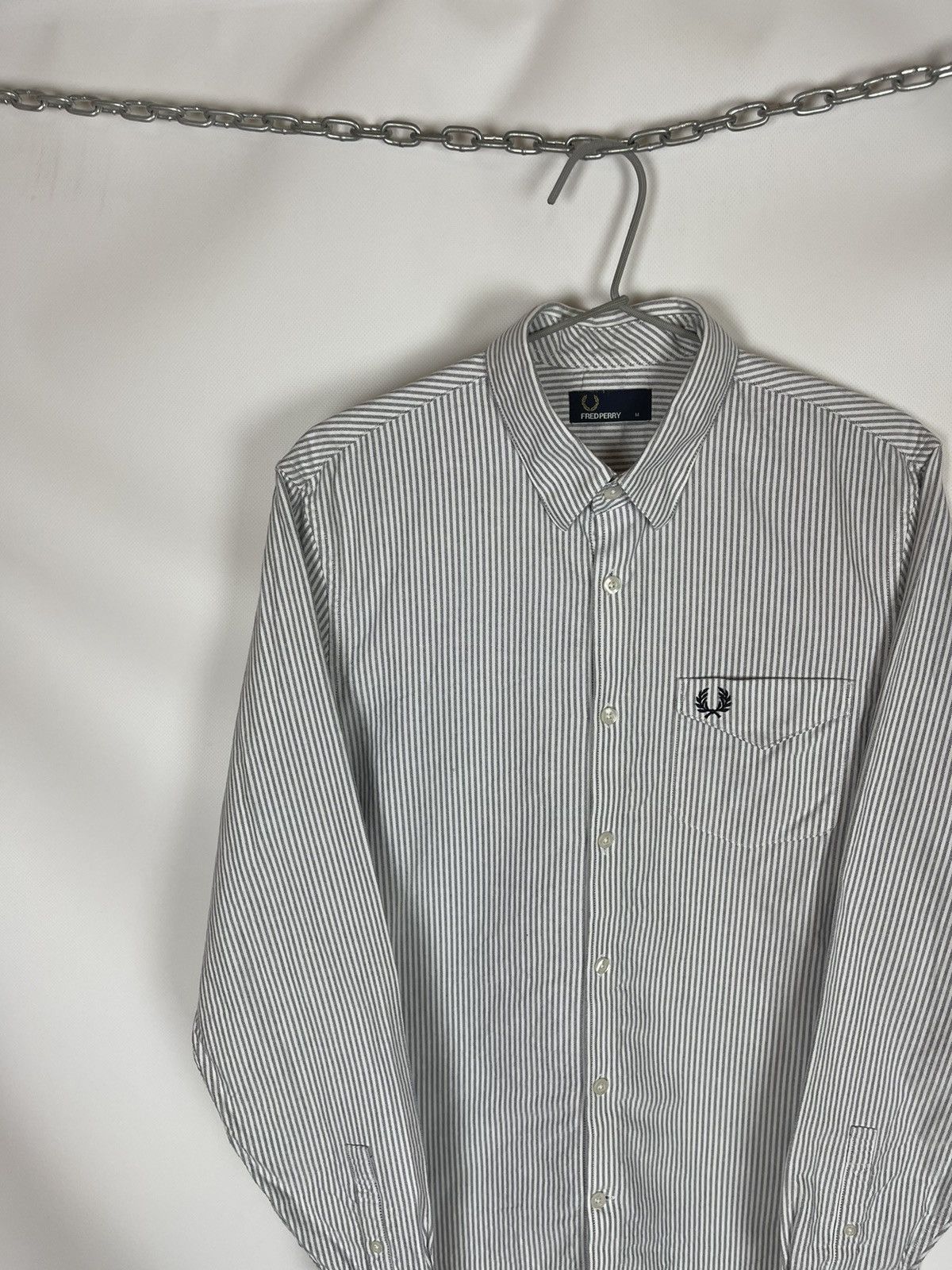 Fred Perry Fred Perry striped long sleeve button up shirt logo Size US M / EU 48-50 / 2 - 2 Thumbnail