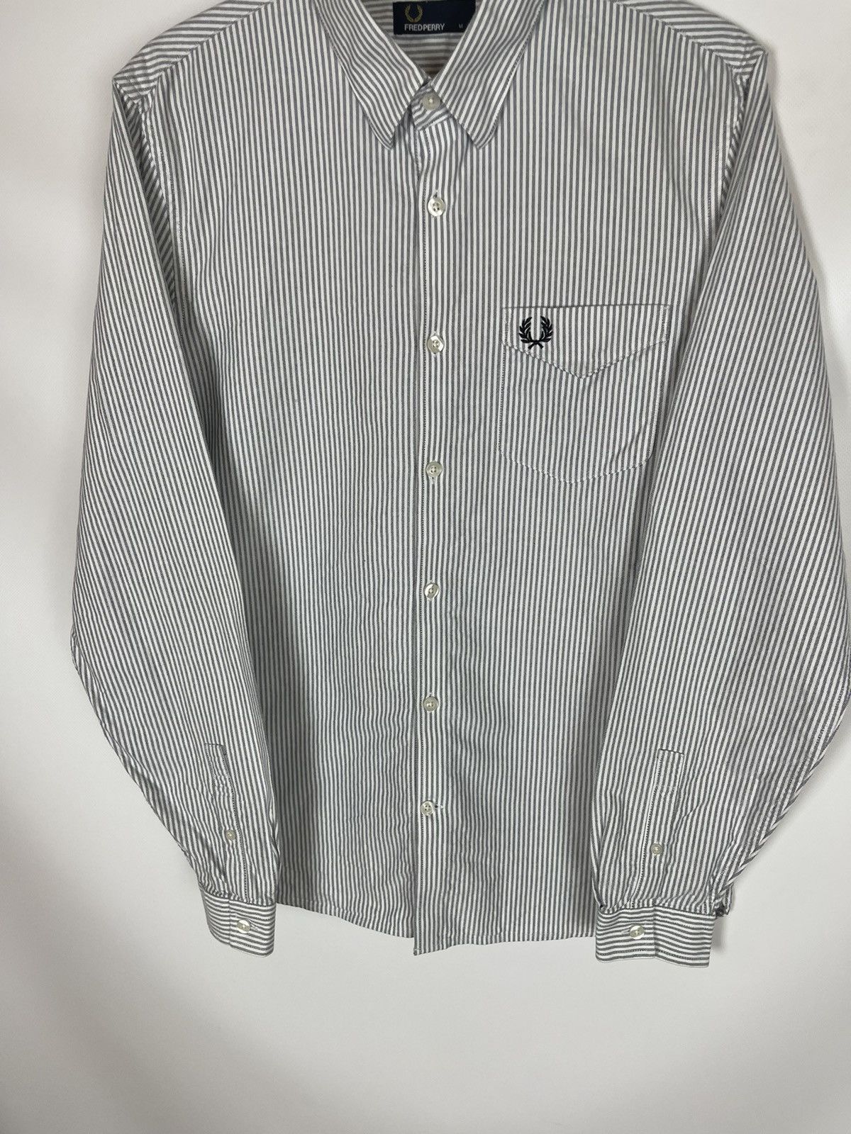Fred Perry Fred Perry striped long sleeve button up shirt logo Size US M / EU 48-50 / 2 - 6 Thumbnail