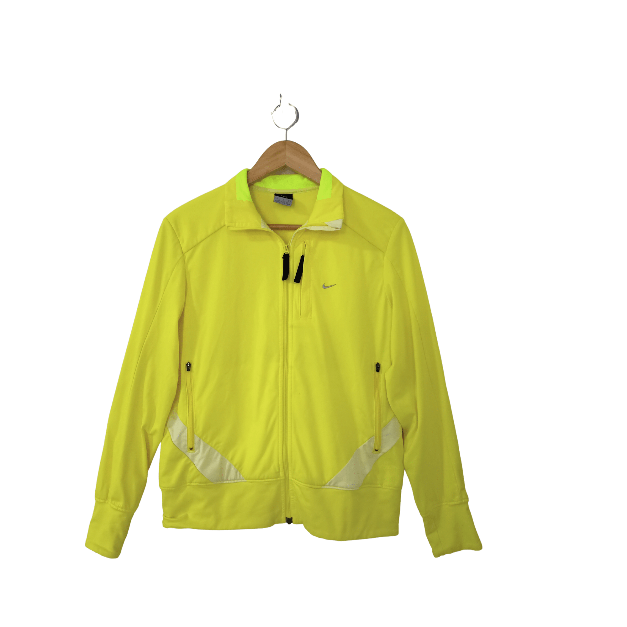 Nike Nike Dri-fit Small Swoosh Embroidery Yellow Neon Jacket | Grailed