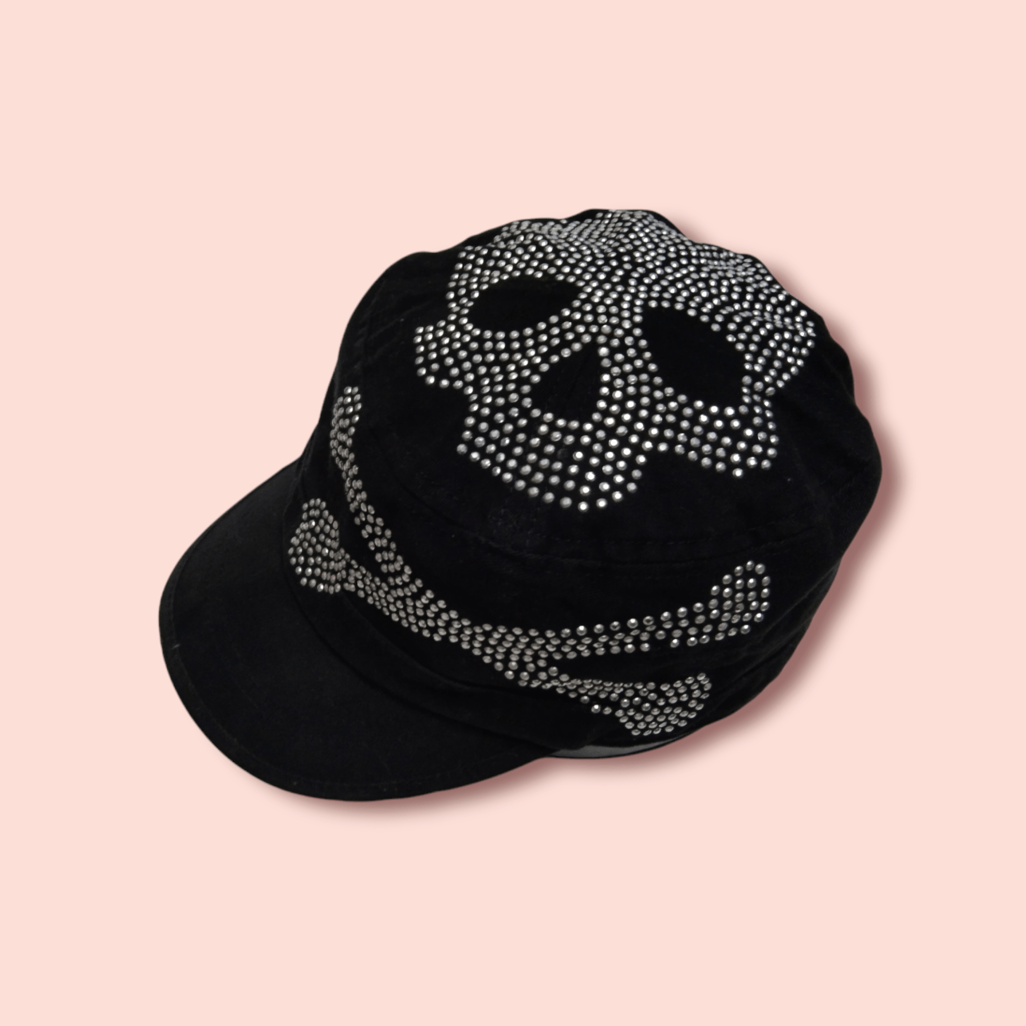Seditionaries SKULL & BONES STUDDED BEADS ARMY HAT Size ONE SIZE - 1 Thumbnail