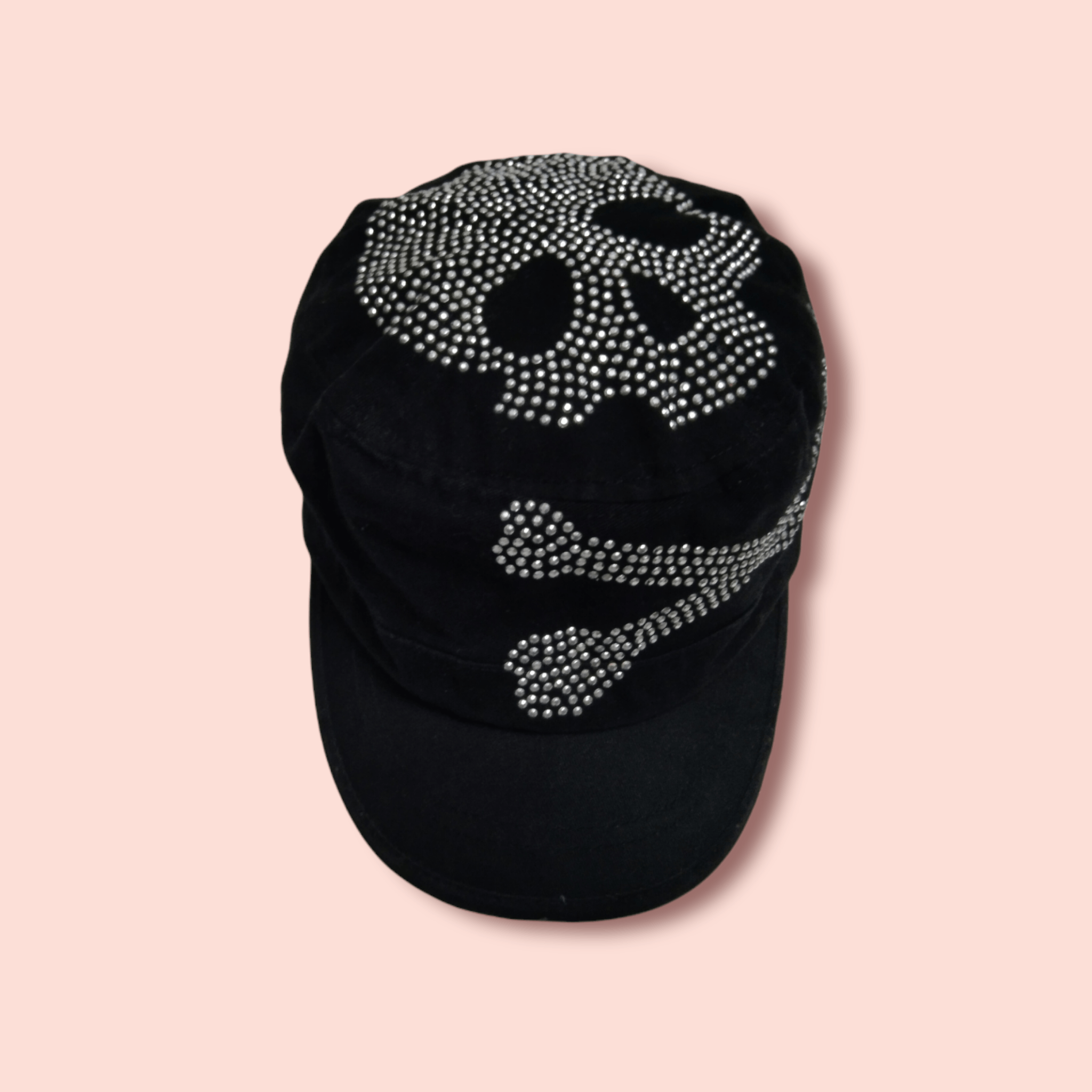 Seditionaries SKULL & BONES STUDDED BEADS ARMY HAT Size ONE SIZE - 4 Thumbnail