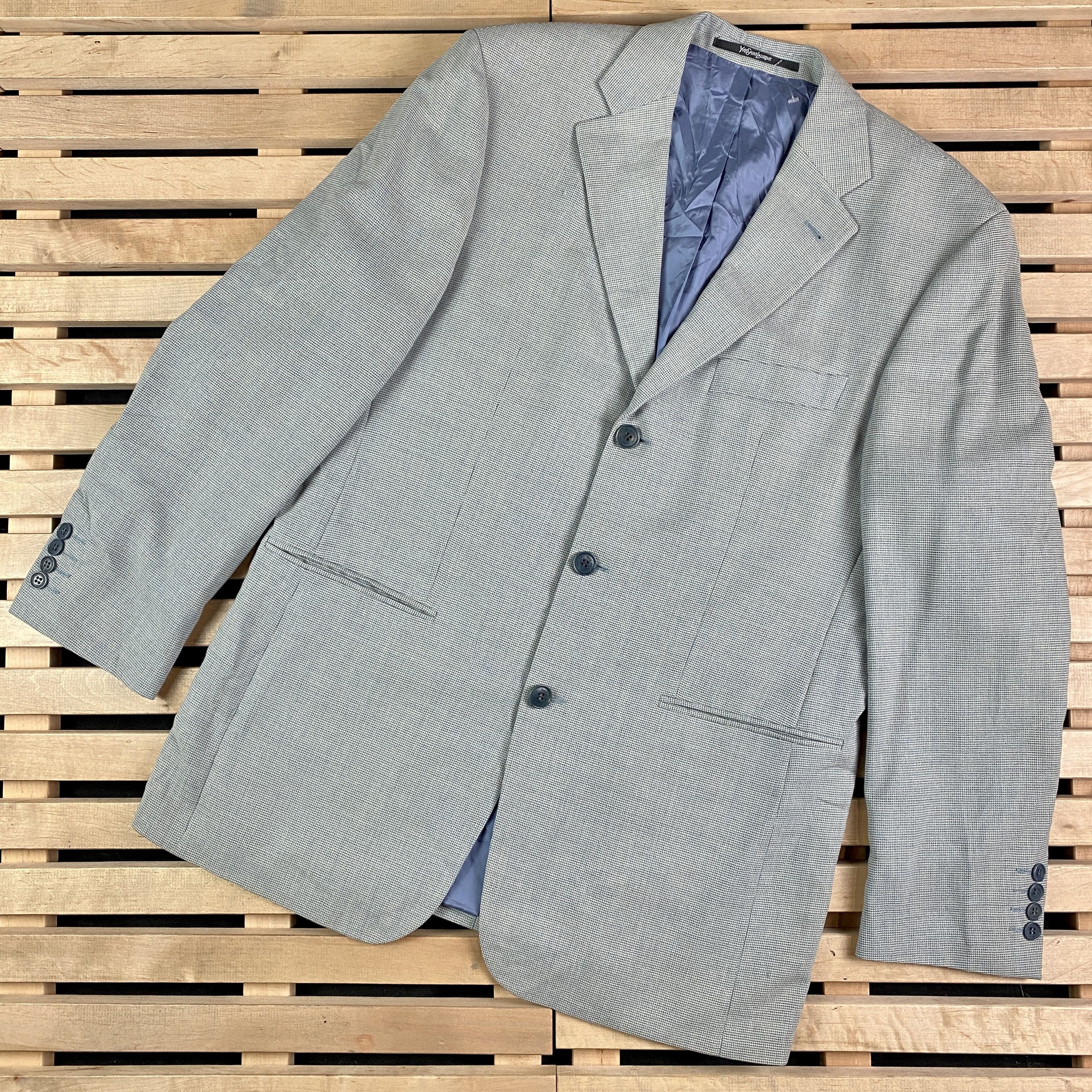 Yves Saint Laurent Mens Blazer Jacket Yves Saints Laurent Vintage Size 50 Size 50R - 1 Thumbnail