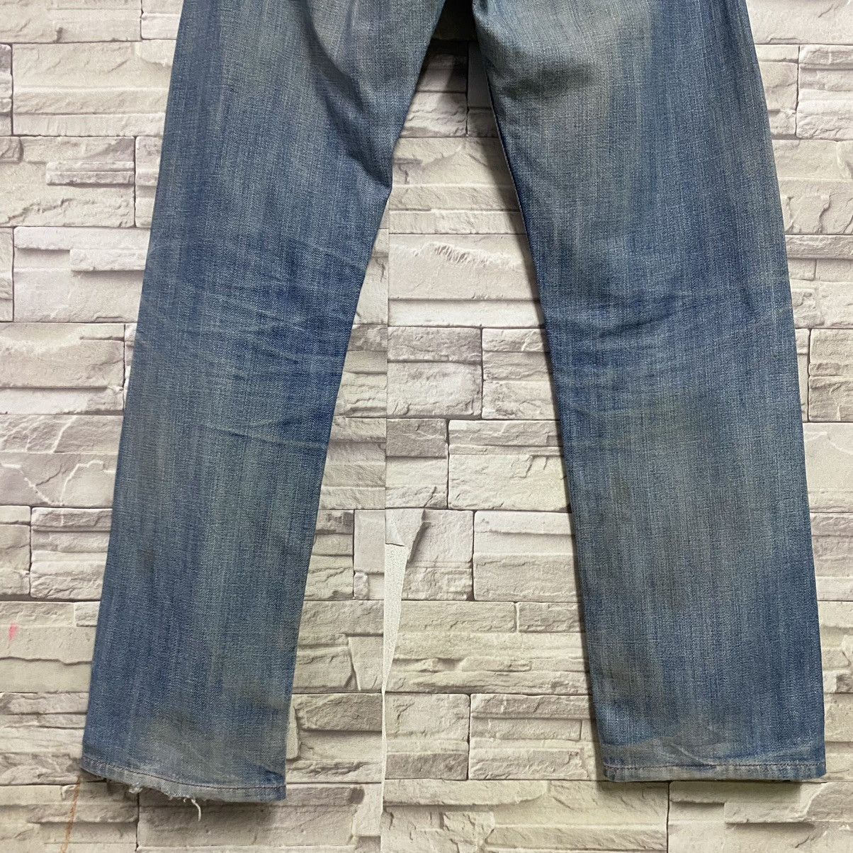 Levi's Levis Red Distressed Denim Selvedge Jeans Size US 30 / EU 46 - 13 Thumbnail