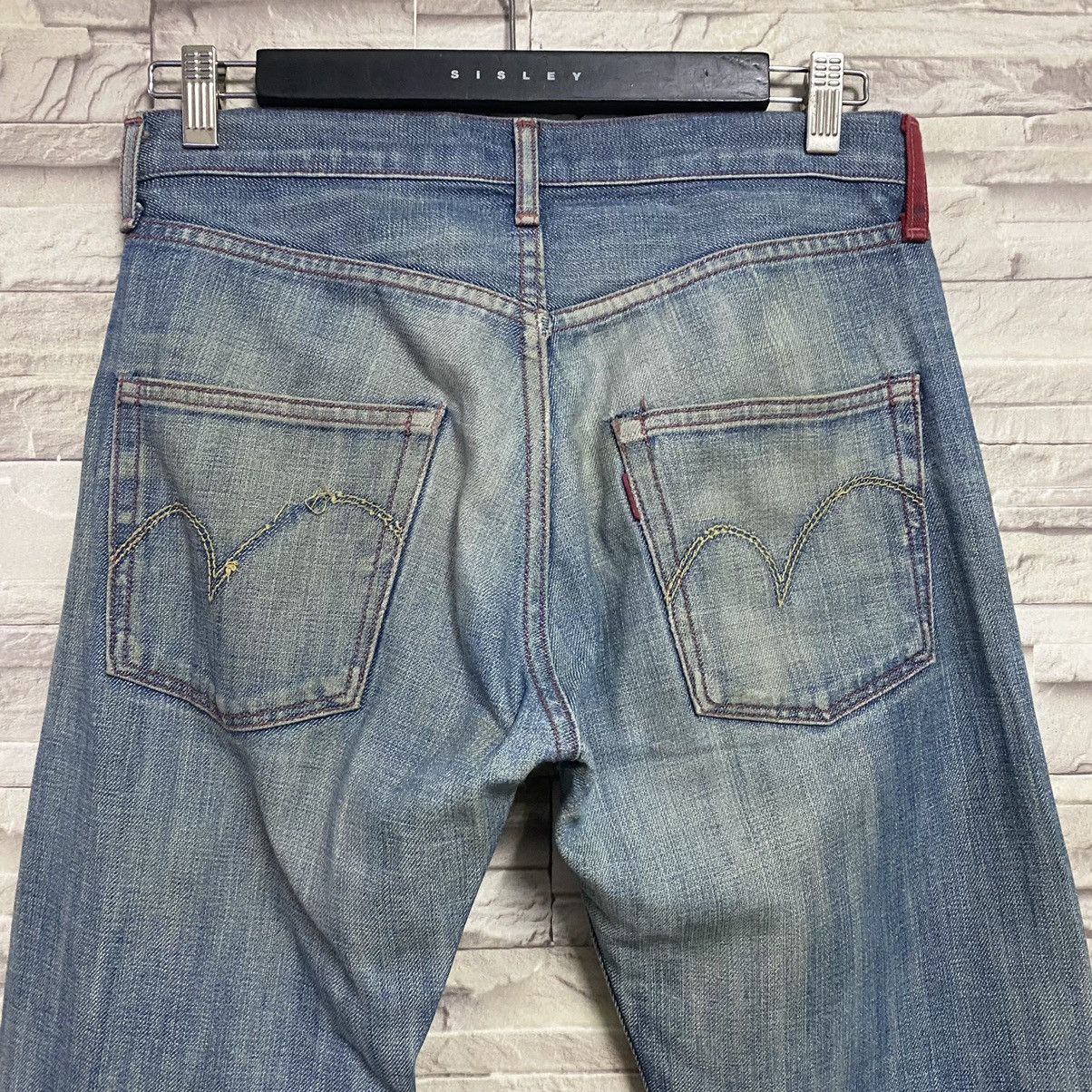 Levi's Levis Red Distressed Denim Selvedge Jeans Size US 30 / EU 46 - 12 Thumbnail