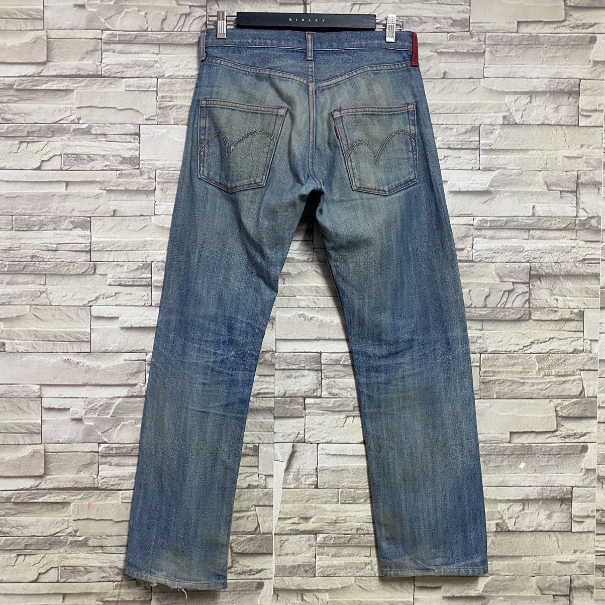 Levi's Levis Red Distressed Denim Selvedge Jeans Size US 30 / EU 46 - 11 Thumbnail