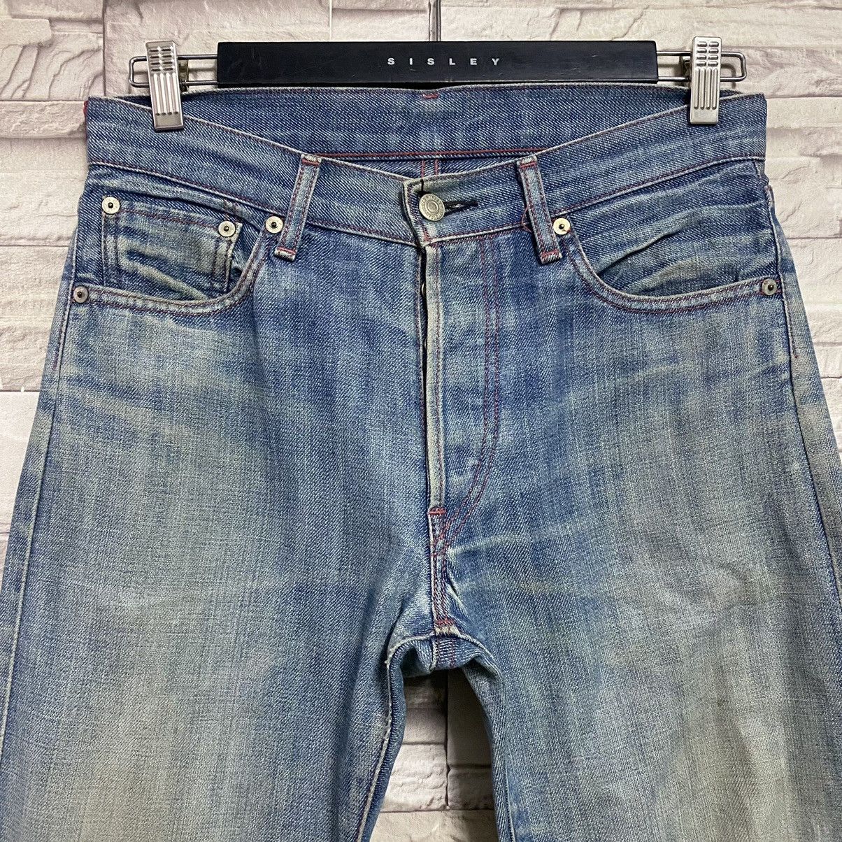 Levi's Levis Red Distressed Denim Selvedge Jeans Size US 30 / EU 46 - 5 Thumbnail