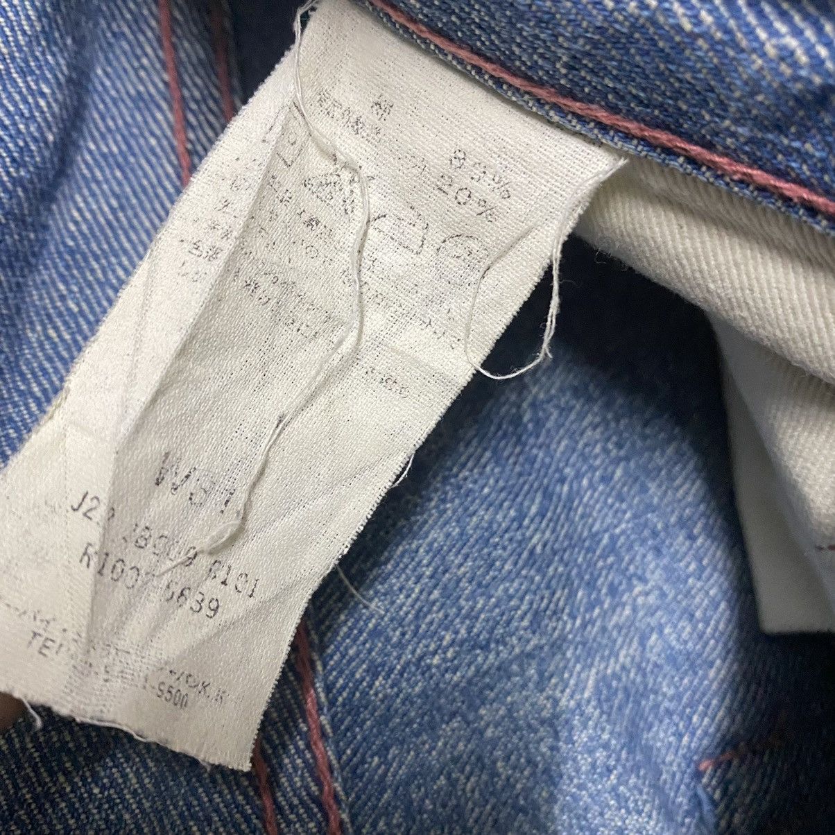 Levi's Levis Red Distressed Denim Selvedge Jeans Size US 30 / EU 46 - 17 Thumbnail