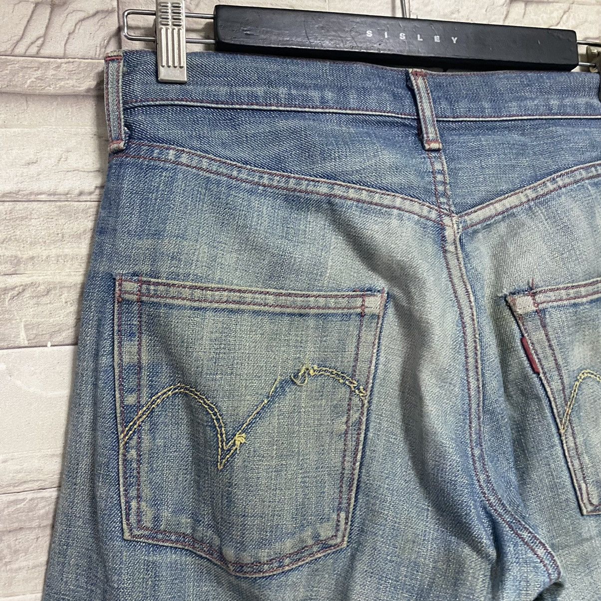 Levi's Levis Red Distressed Denim Selvedge Jeans Size US 30 / EU 46 - 16 Thumbnail