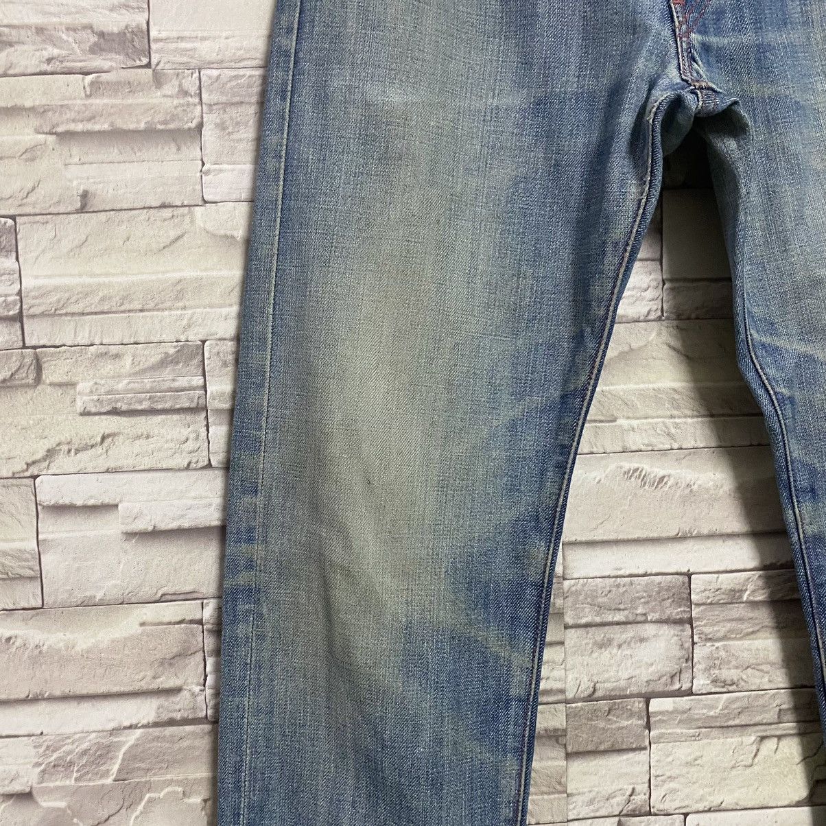 Levi's Levis Red Distressed Denim Selvedge Jeans Size US 30 / EU 46 - 6 Thumbnail