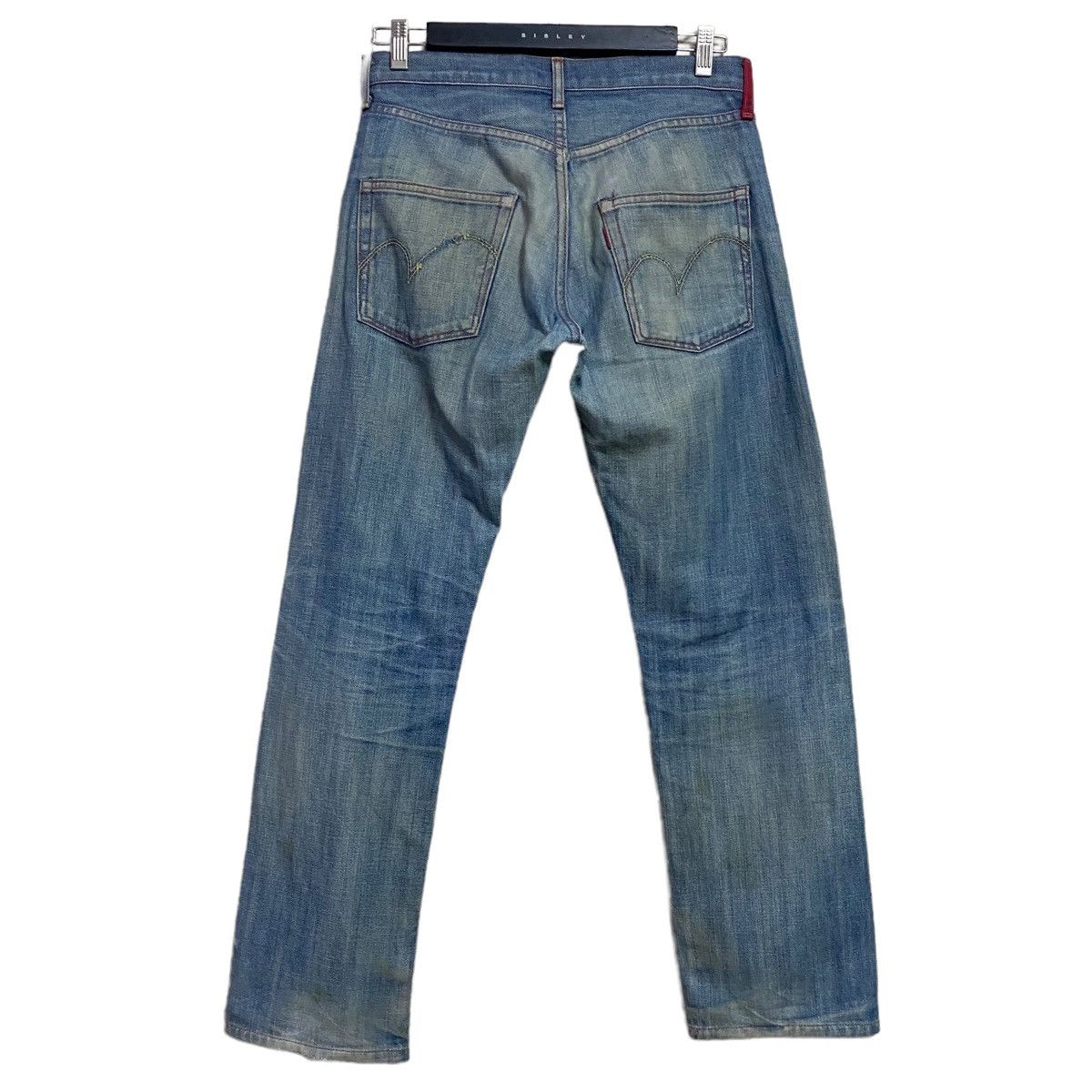 Levi's Levis Red Distressed Denim Selvedge Jeans Size US 30 / EU 46 - 3 Thumbnail