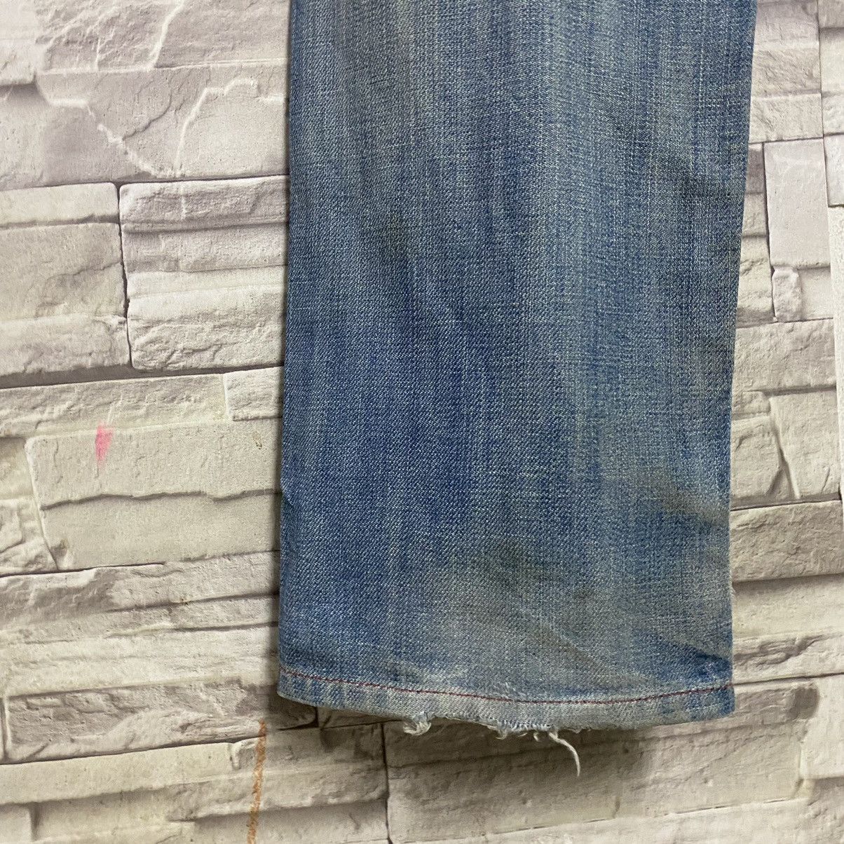 Levi's Levis Red Distressed Denim Selvedge Jeans Size US 30 / EU 46 - 15 Thumbnail