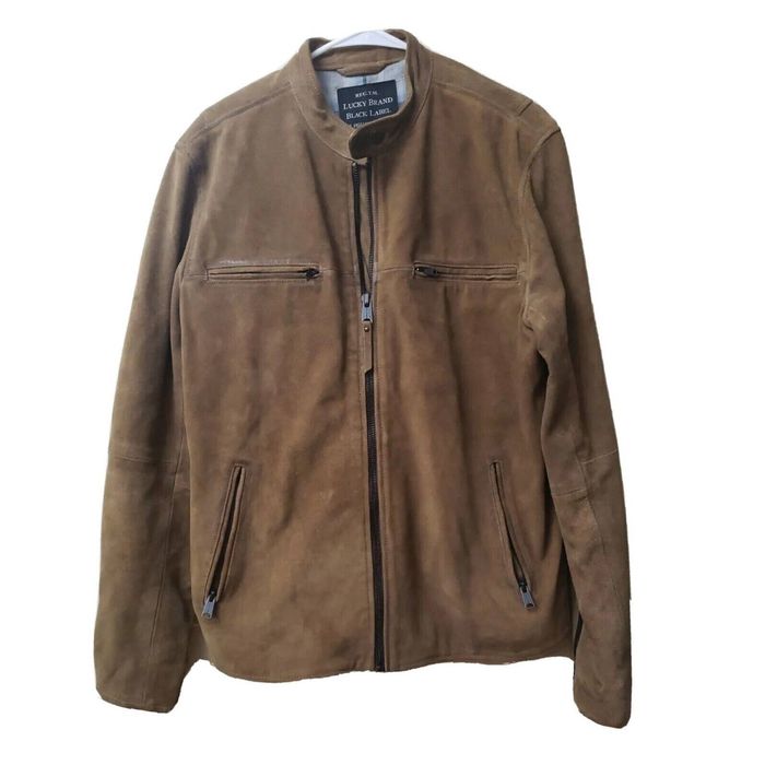 Lucky Brand Lucky Brand Black Label Mens Suede Cow Leather Vintage 1990 ...