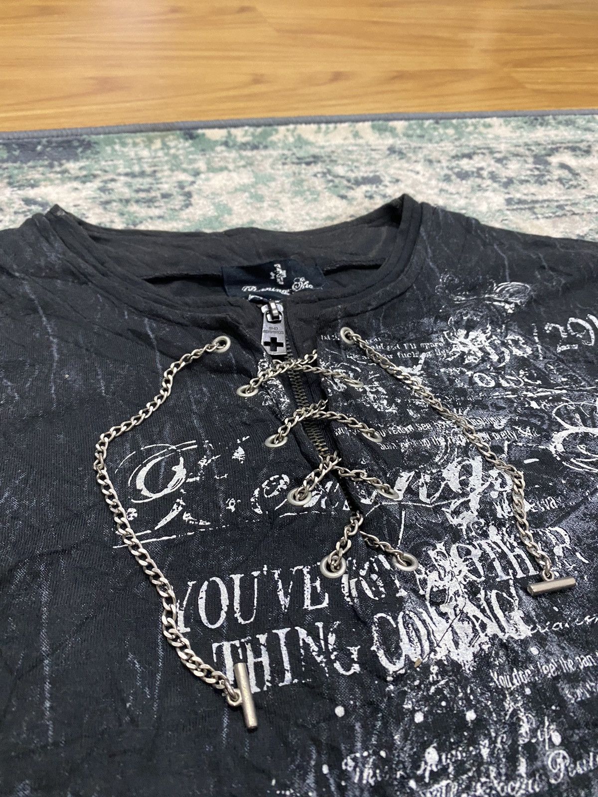 Japanese Brand 🔥 Rare 🔥 Punk Style Poem Chain Collar T Shirt Size US M / EU 48-50 / 2 - 5 Thumbnail