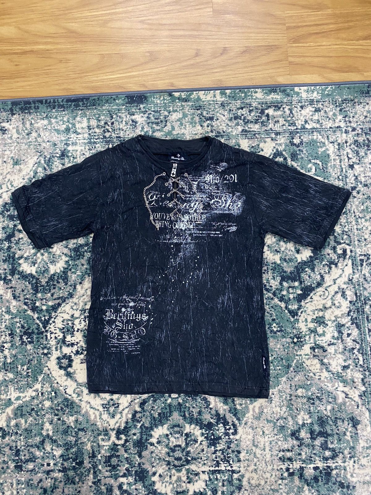 Japanese Brand 🔥 Rare 🔥 Punk Style Poem Chain Collar T Shirt Size US M / EU 48-50 / 2 - 3 Thumbnail
