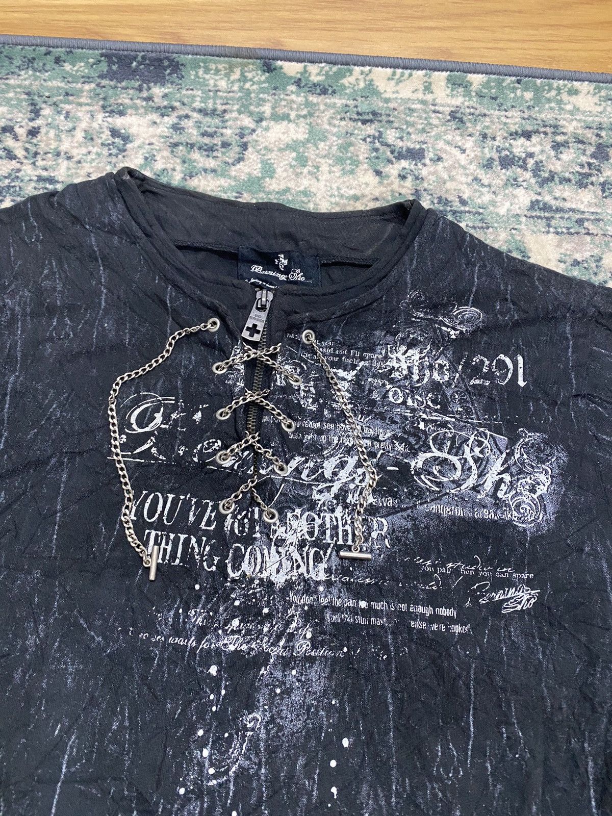 Japanese Brand 🔥 Rare 🔥 Punk Style Poem Chain Collar T Shirt Size US M / EU 48-50 / 2 - 4 Thumbnail