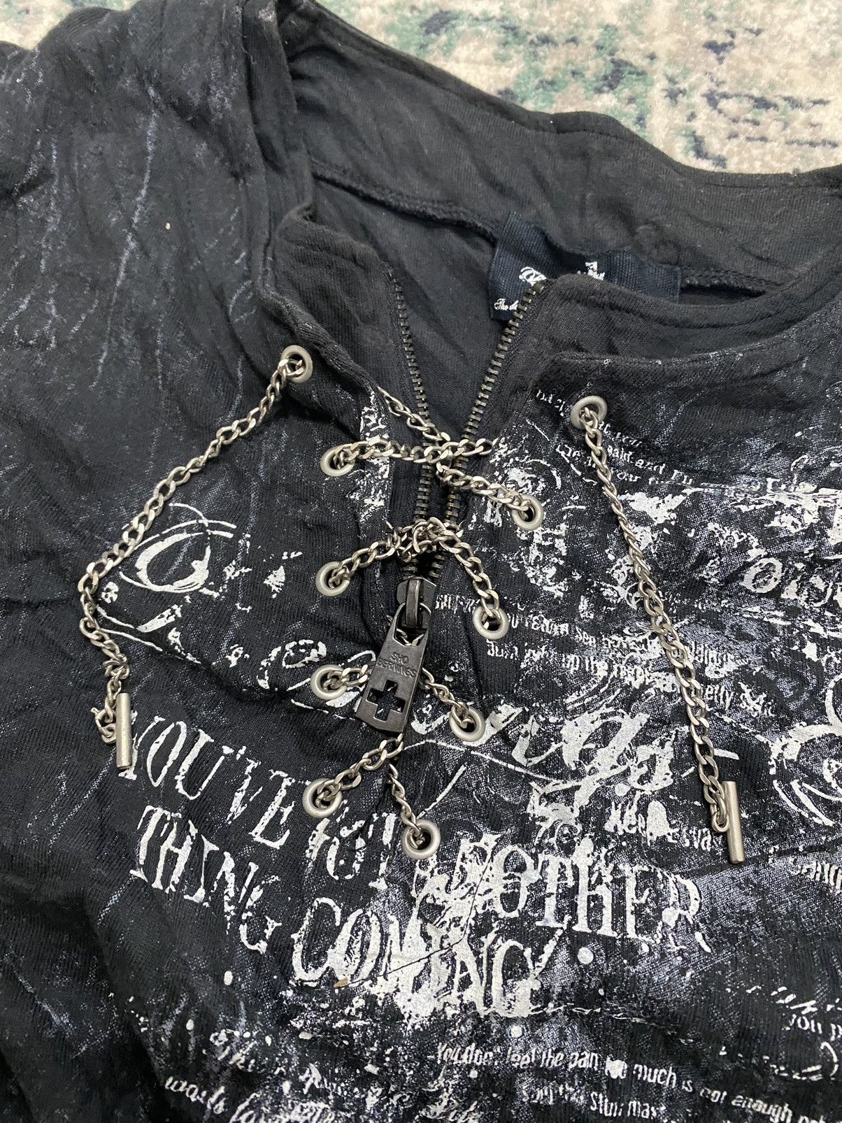 Japanese Brand 🔥 Rare 🔥 Punk Style Poem Chain Collar T Shirt Size US M / EU 48-50 / 2 - 10 Thumbnail