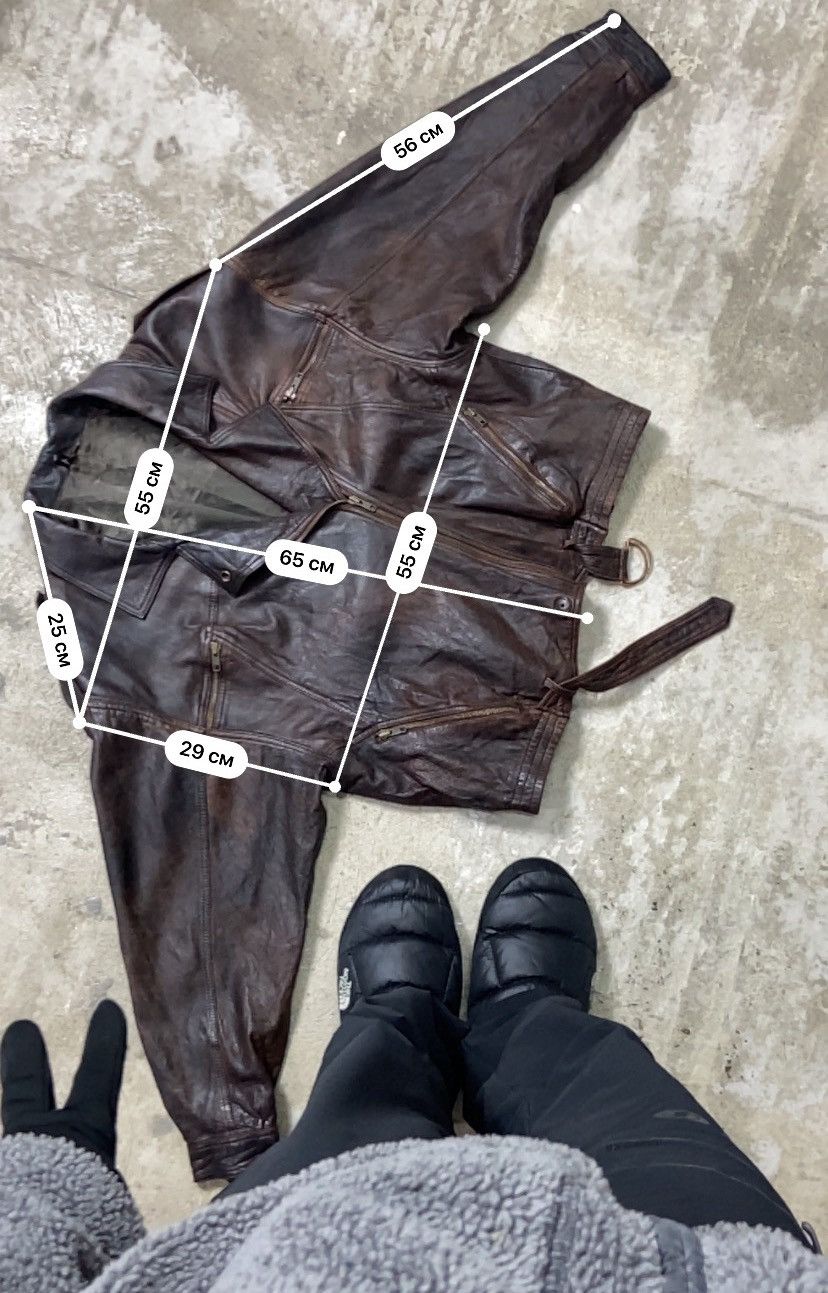 Genuine Leather 1970s BIKER LEATHER JACKET Size US L / EU 52-54 / 3 - 11 Thumbnail